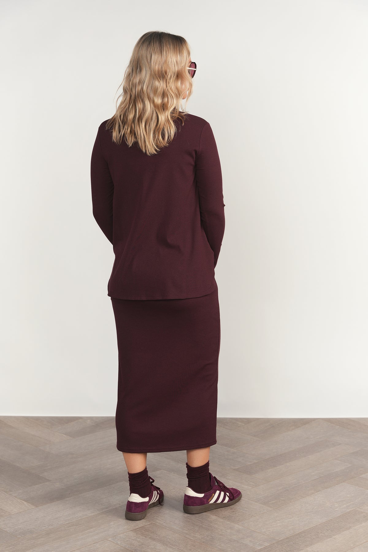 Pierre Maternity Dress in Deep Rouge