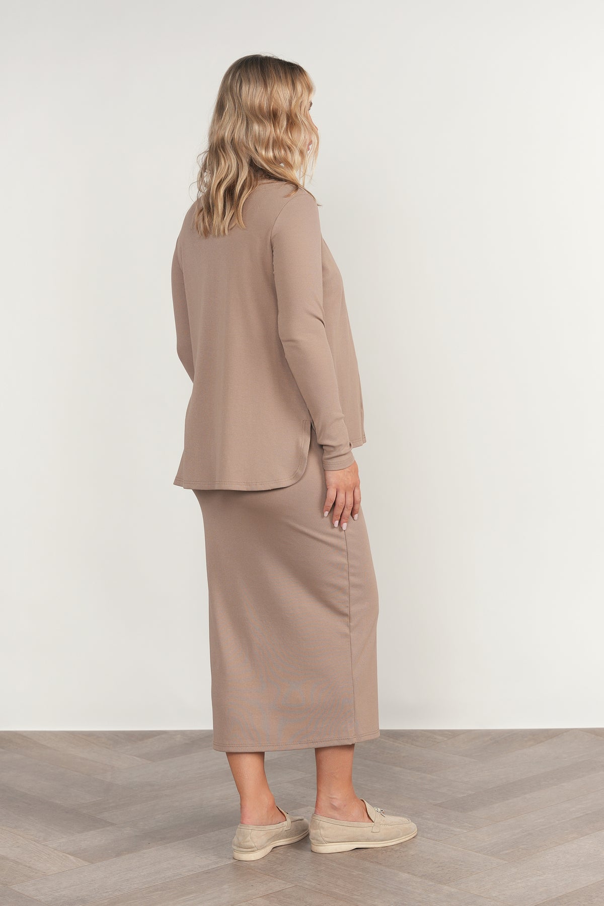 Pierre Maternity Dress in Sandstone