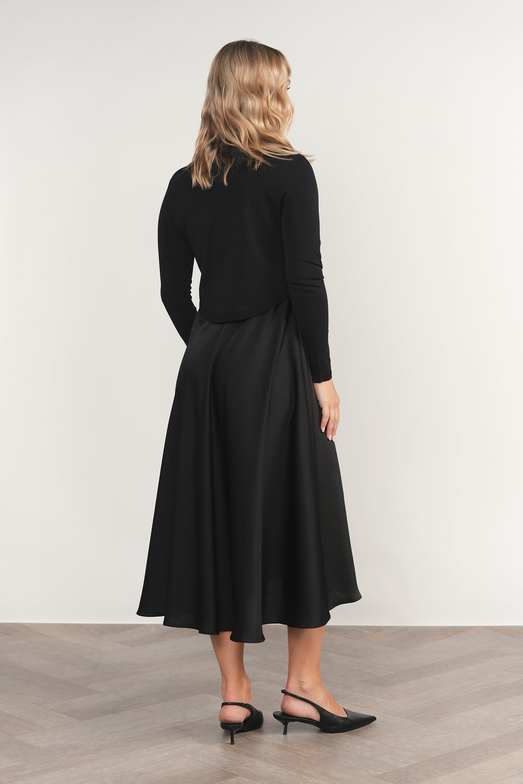 Sahara Maternity Dress in Black