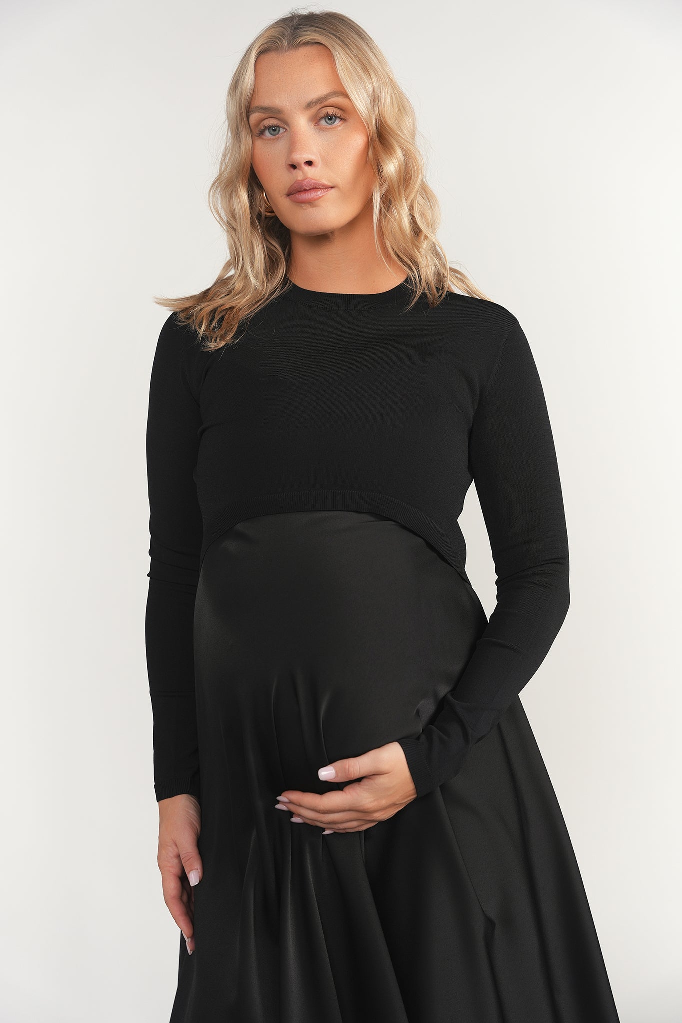 Monroe Maternity Top in Black