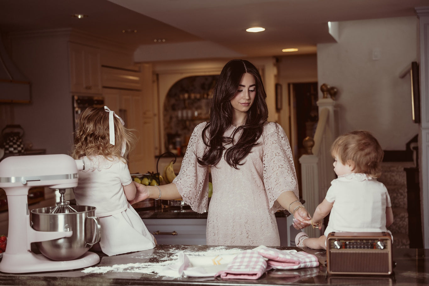 Mayfair Romper + Bonnet in Rose