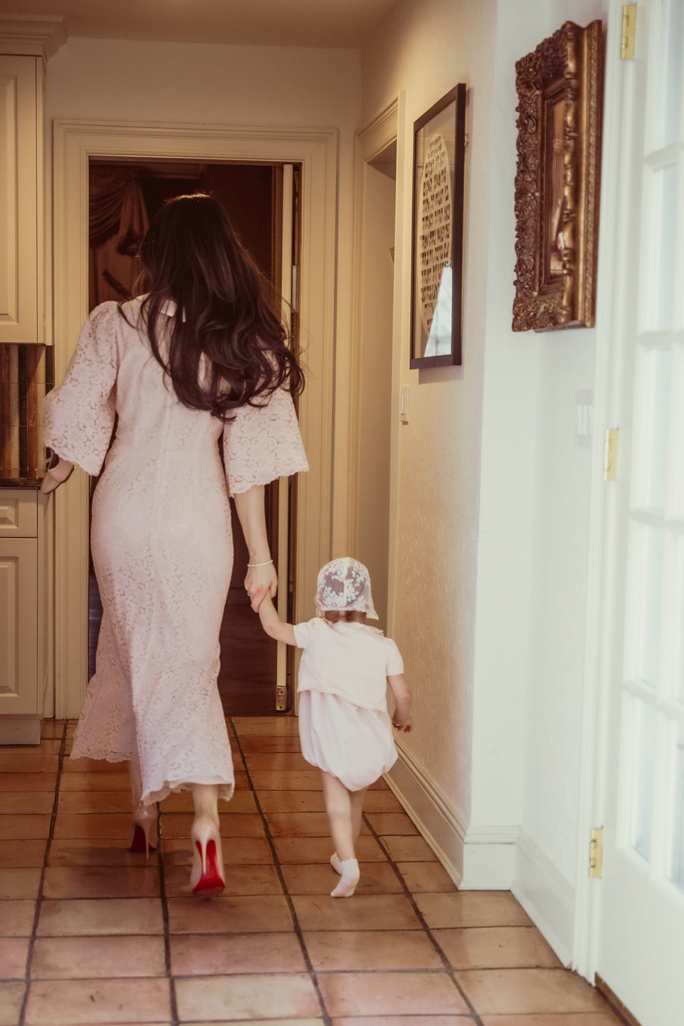 Mayfair Romper + Bonnet in Rose