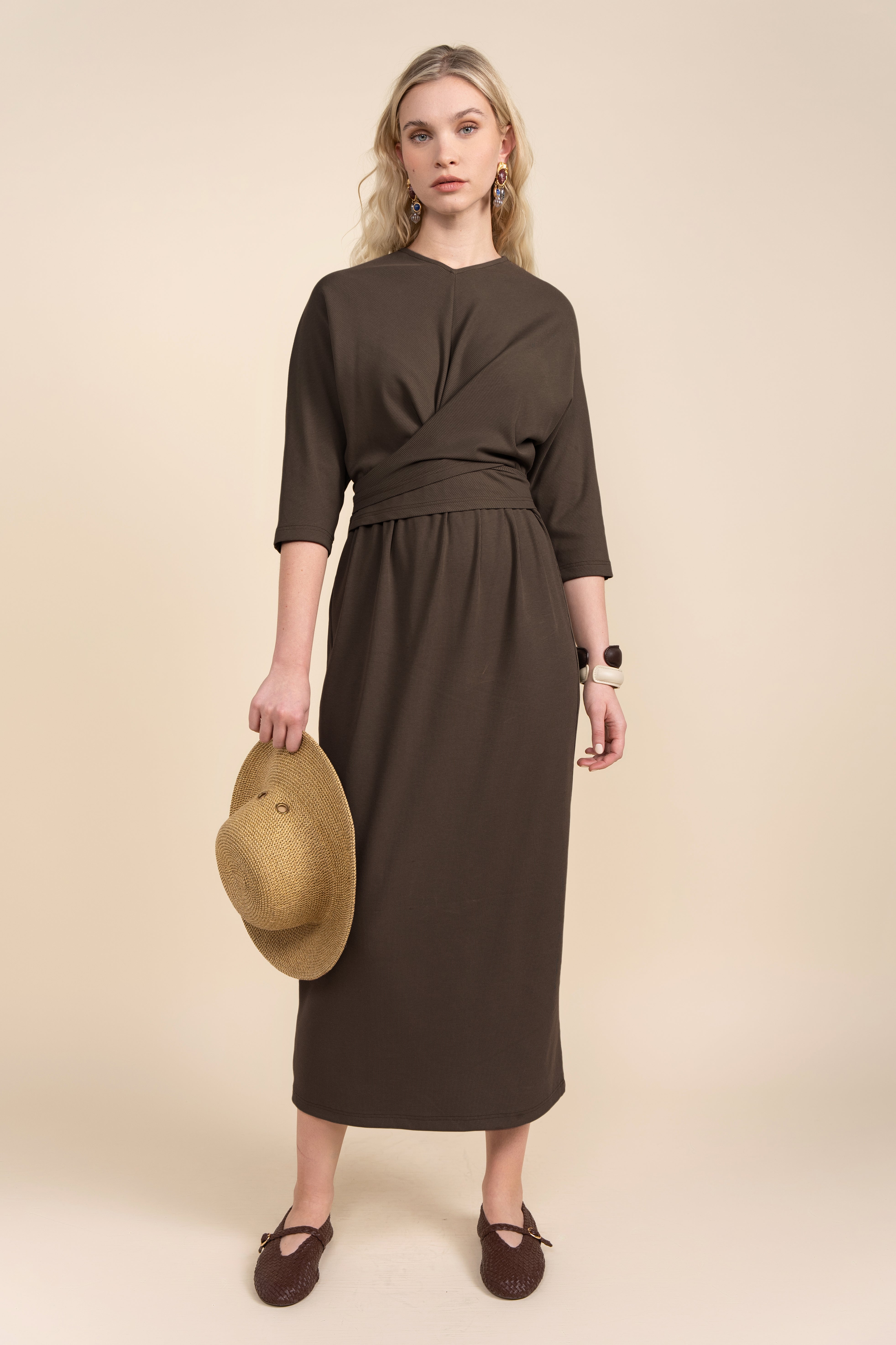 Kent Dress in Cocoa