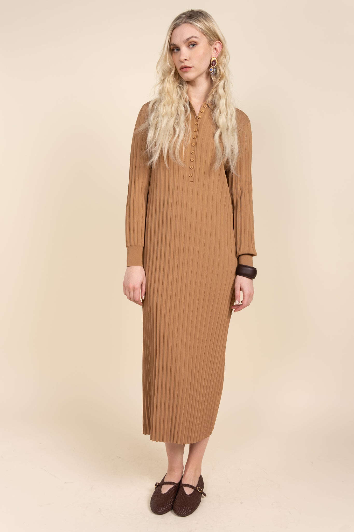 Stanton Dress in Pecan