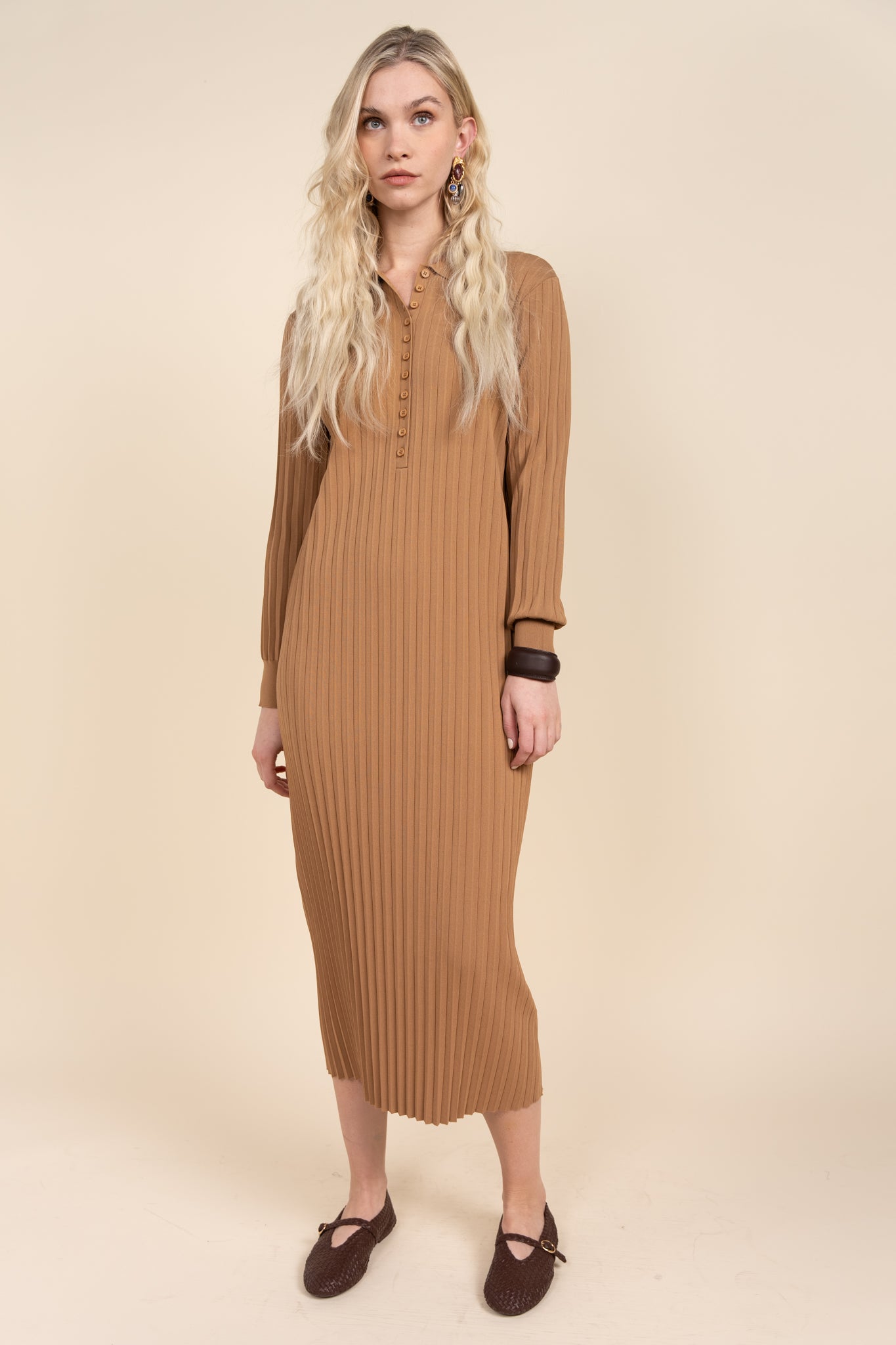 Stanton Dress in Pecan