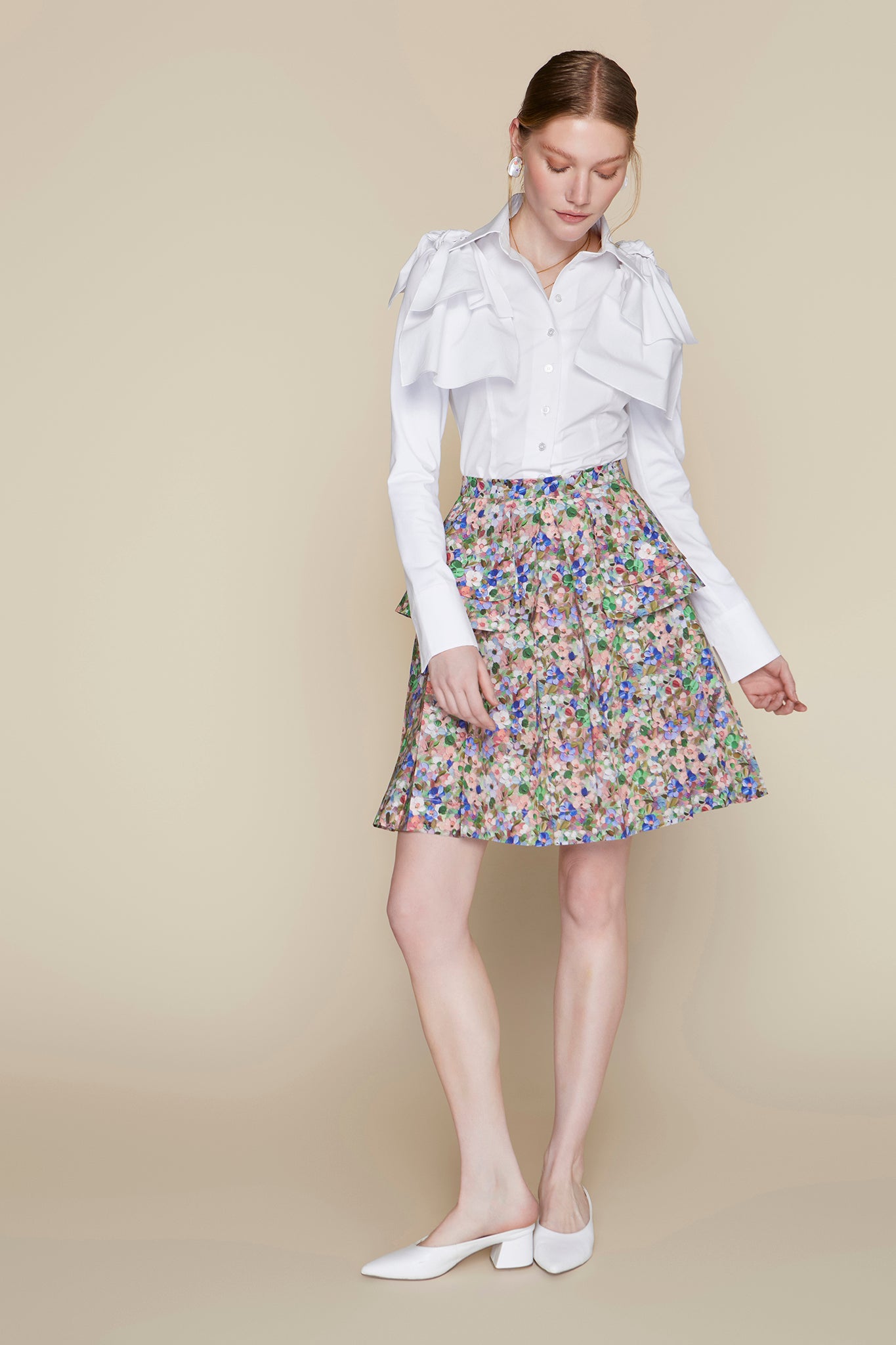 Fiji Skirt in Canvas Rose