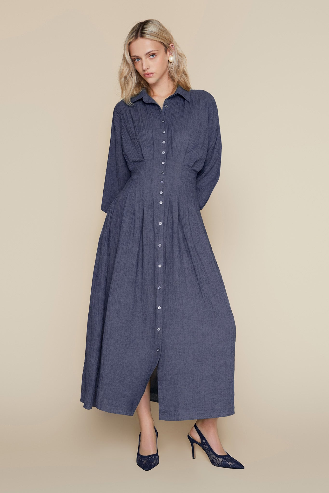 Pico Dress in Deep Slate