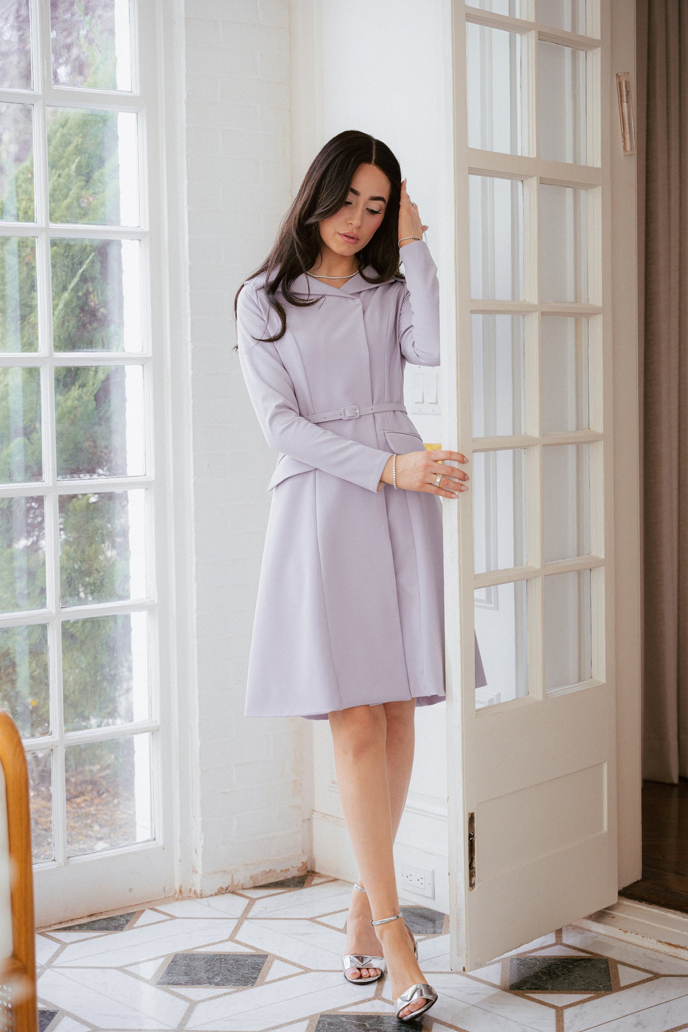 Windsor Dress in Antique Lilac
