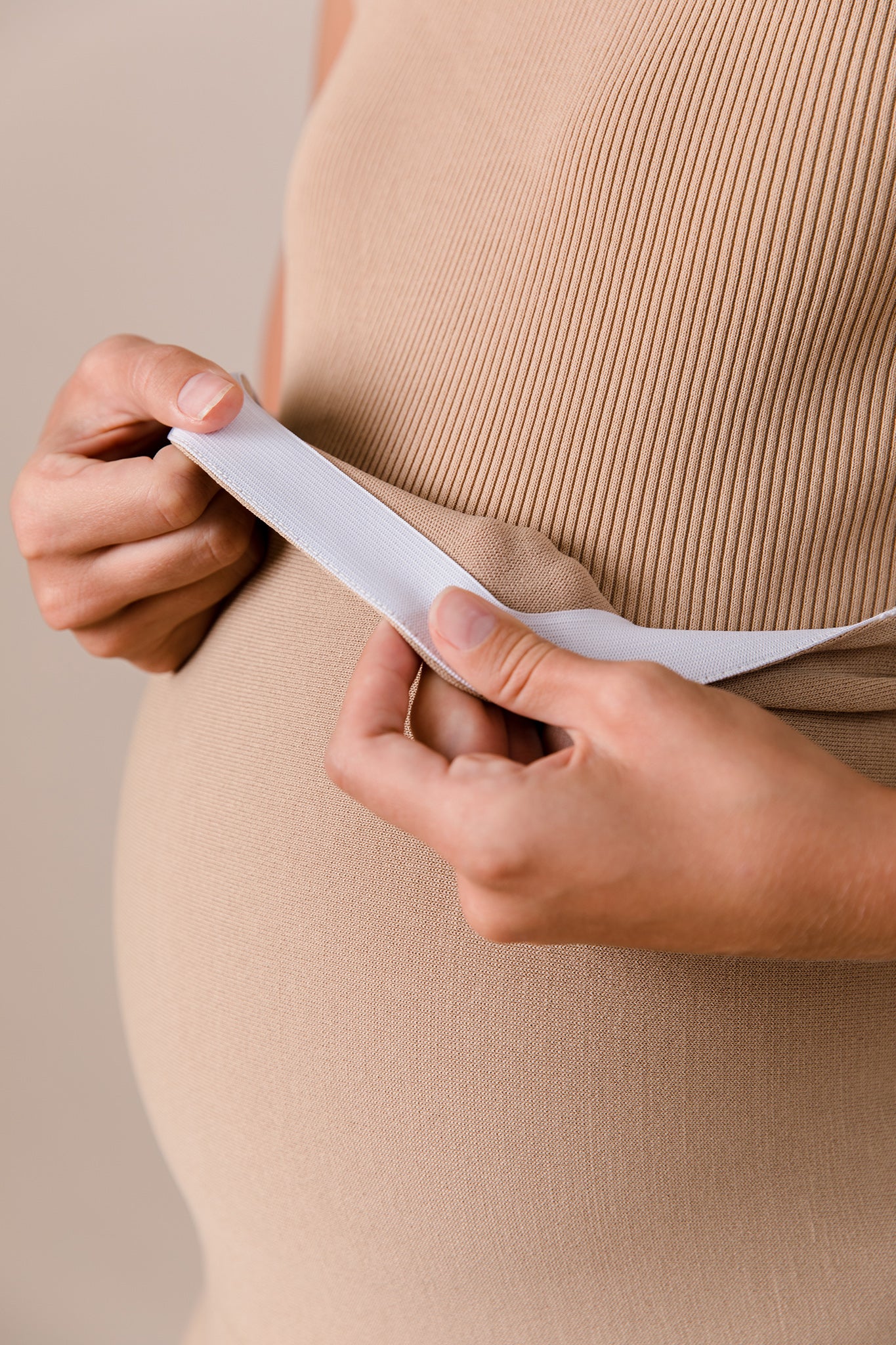 The Maternity Infinity Skirt in Latte
