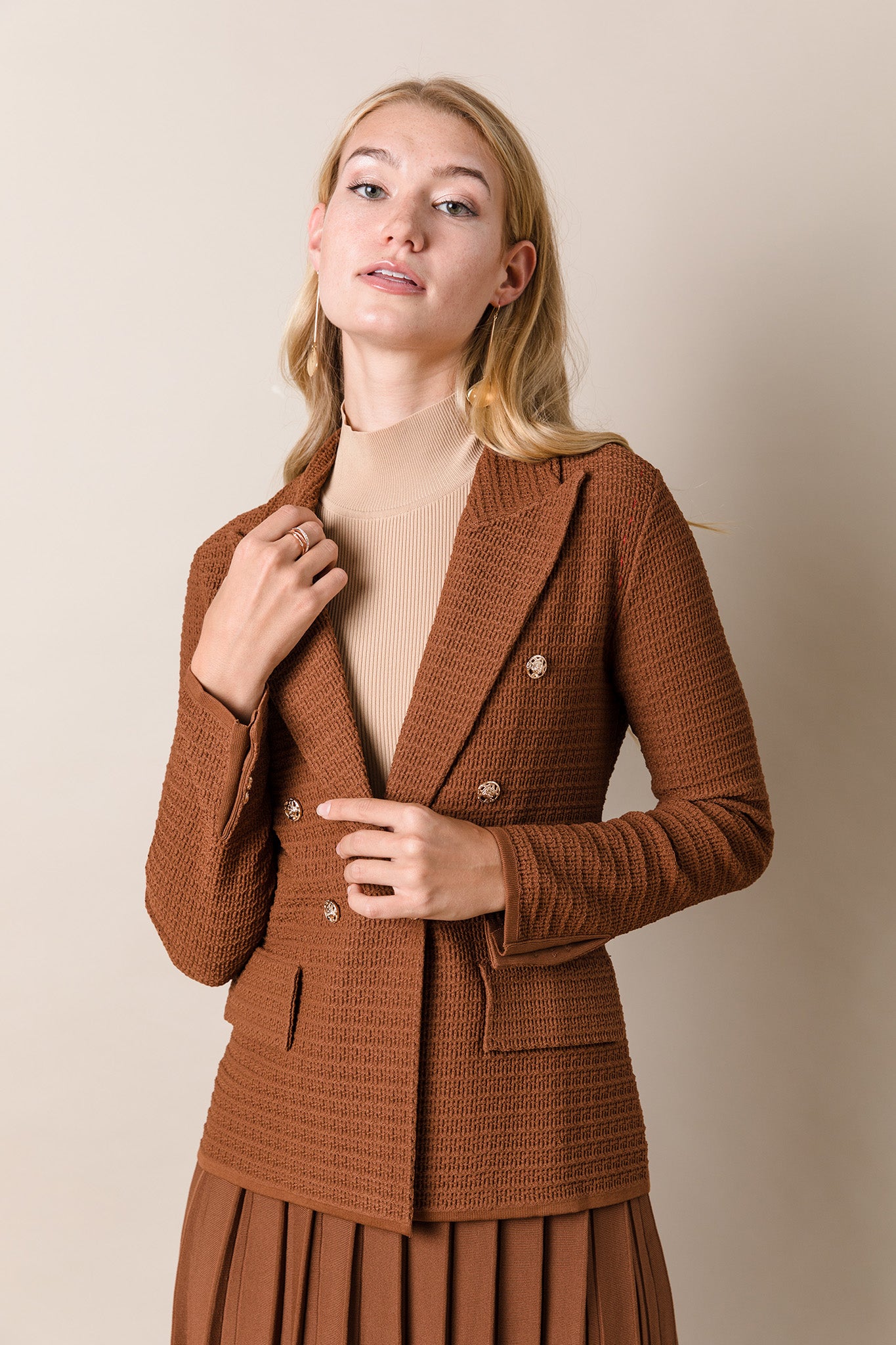 The Monaco Blazer in Caramel