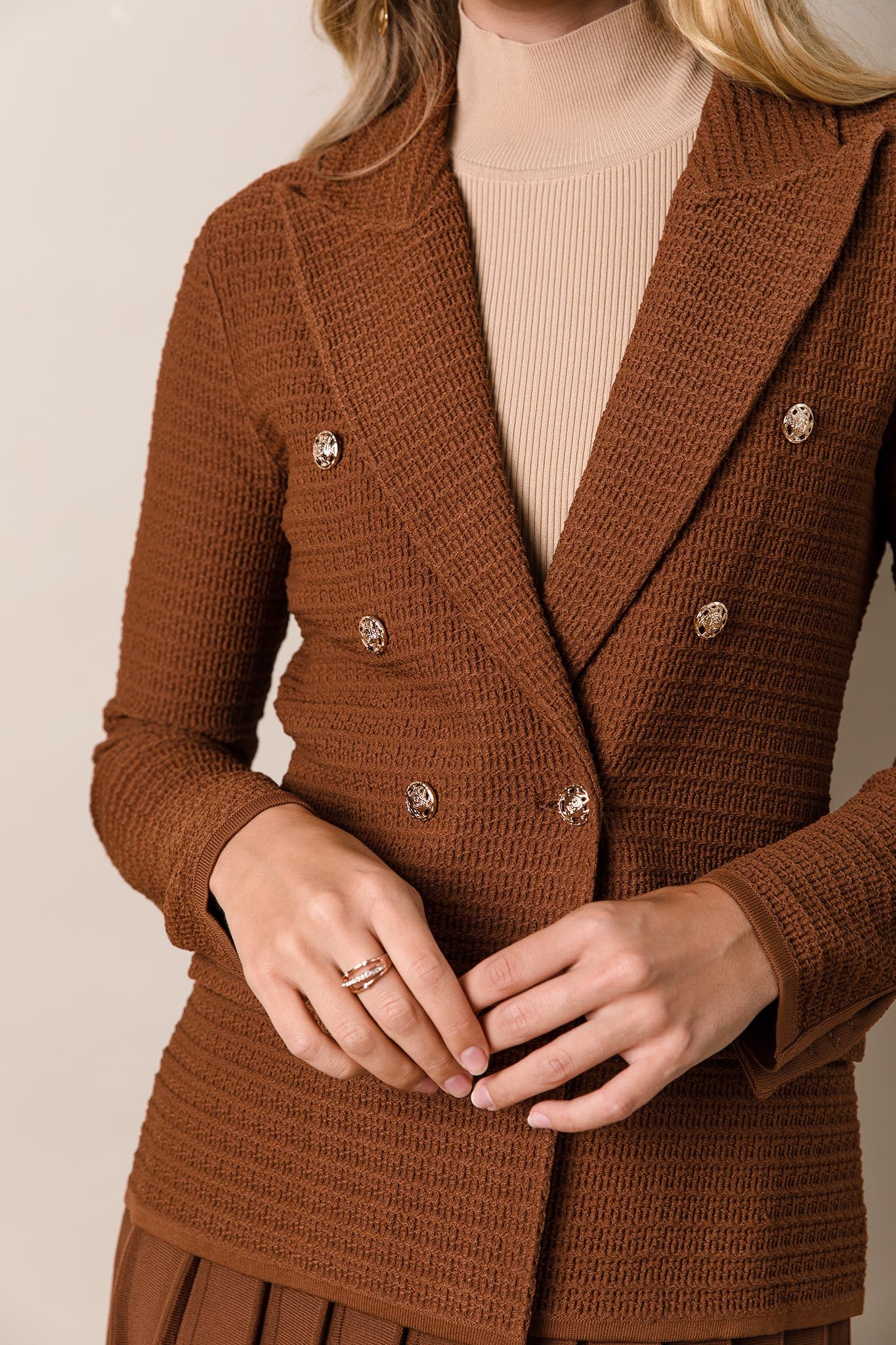 The Monaco Blazer in Caramel