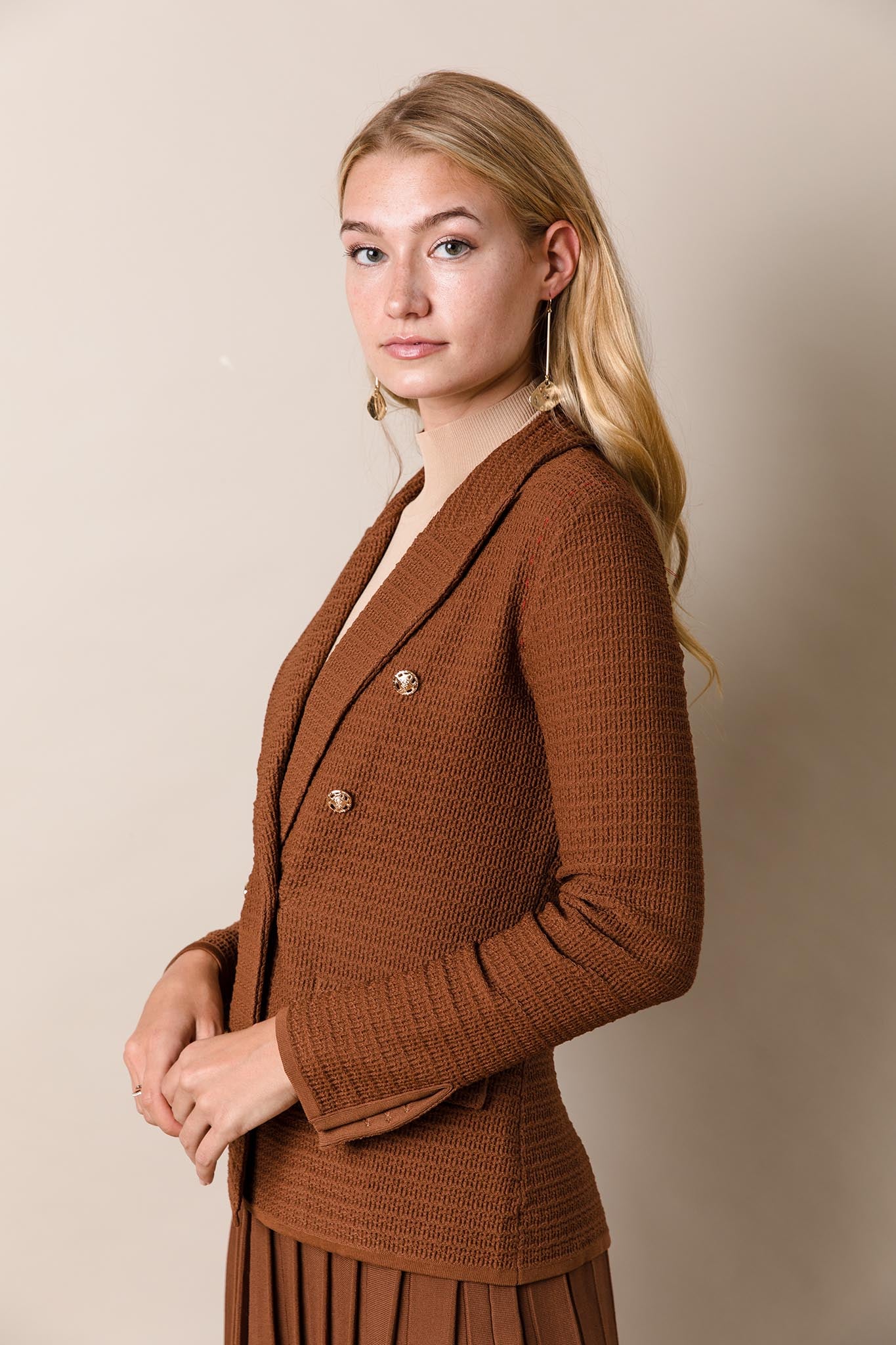 The Monaco Blazer in Caramel