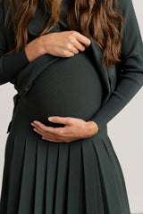 Maternity Infinity Skirt in Evergreen