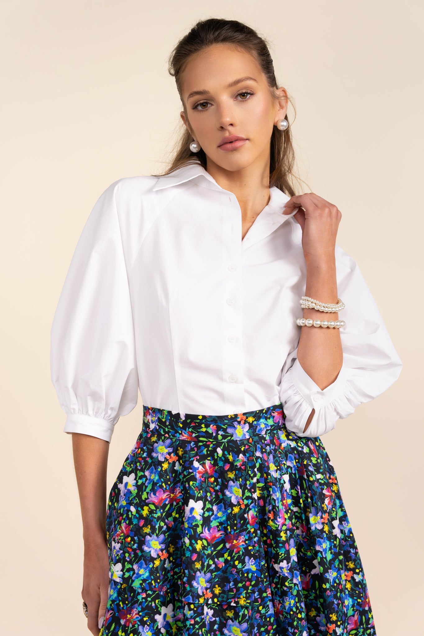 Cienega Skirt in Midnight Bloom