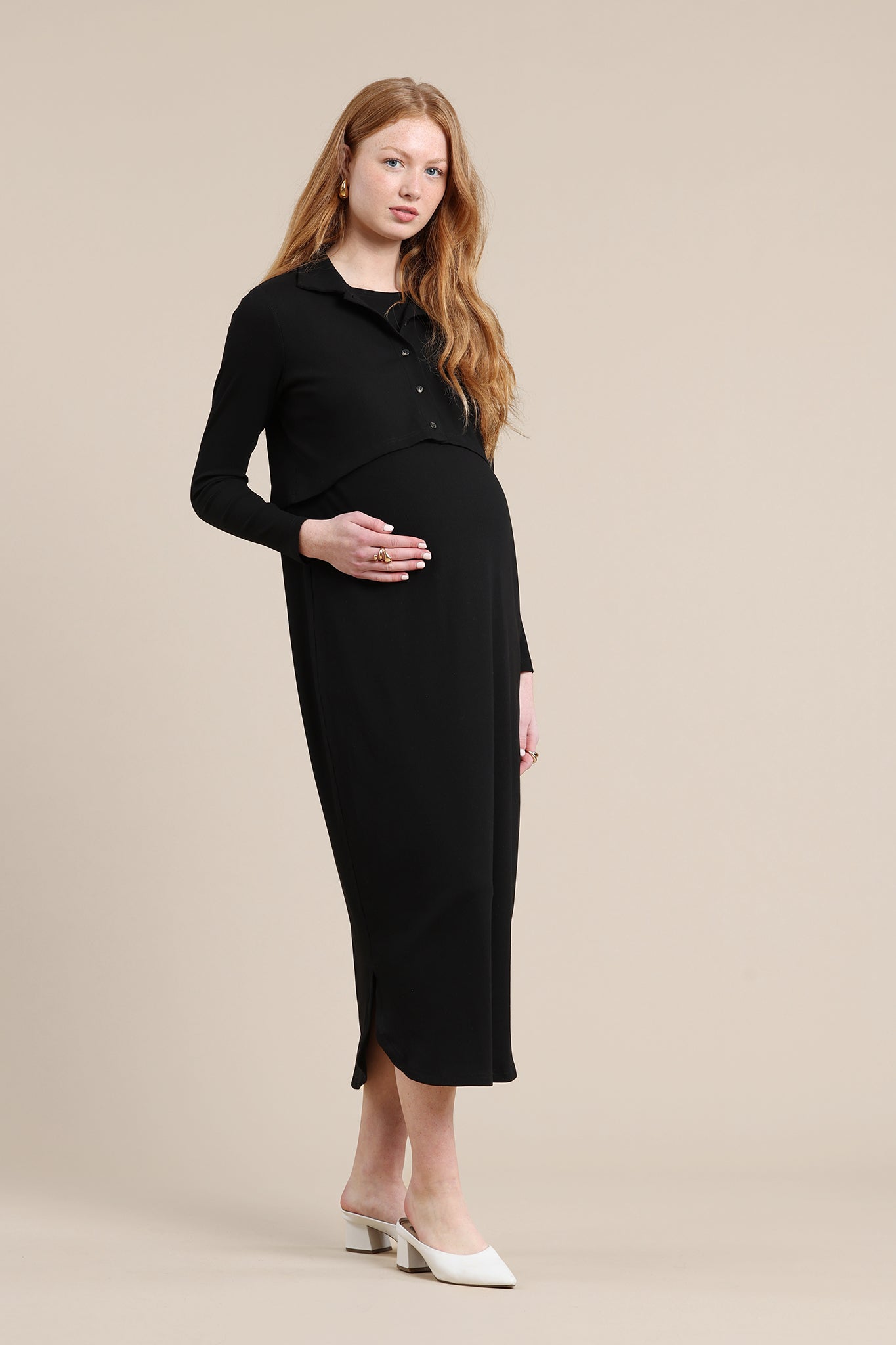 Adele Maternity Dress in Black