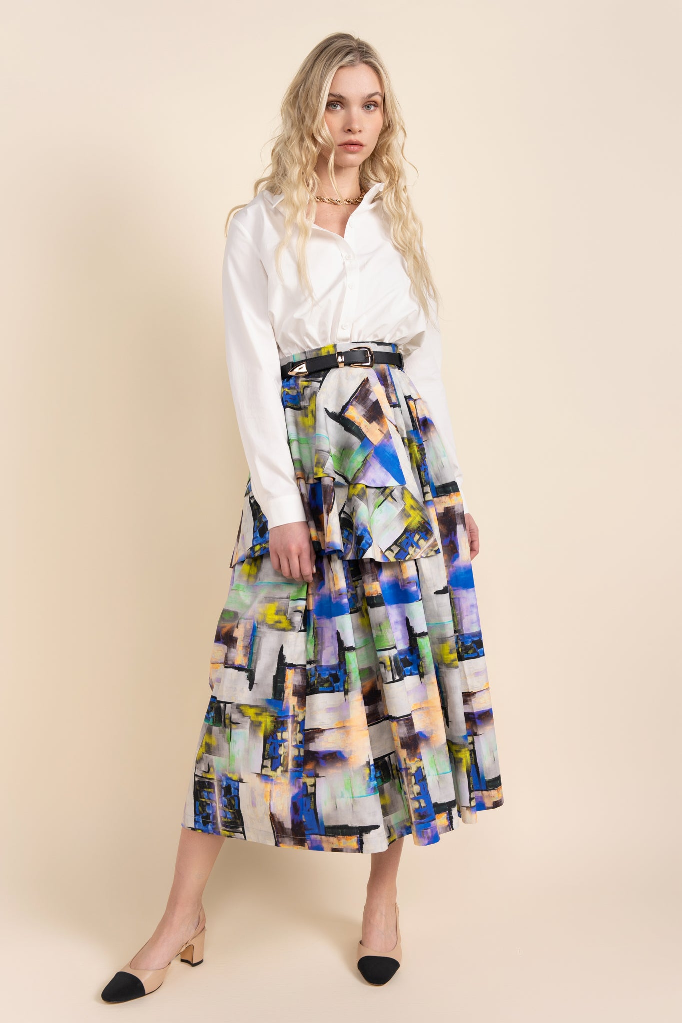 Cienega Skirt in Geometric Print