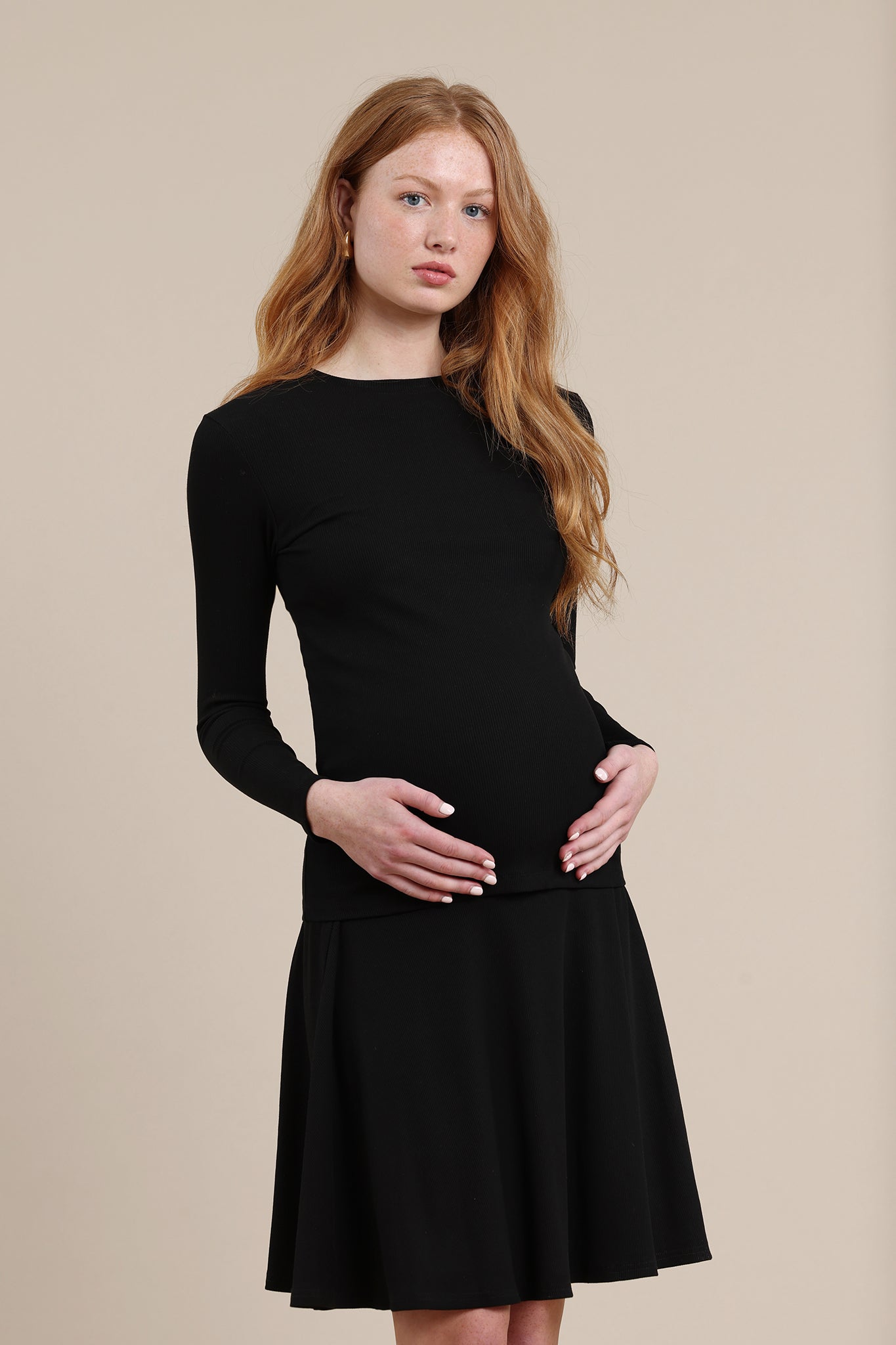 Hazel Maternity Tee in Black