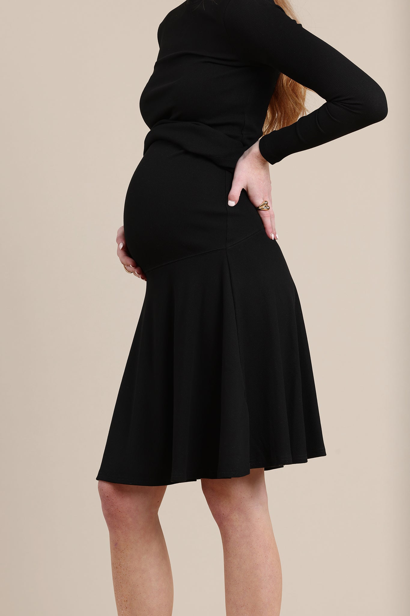 Amethyst Maternity Skirt in Black