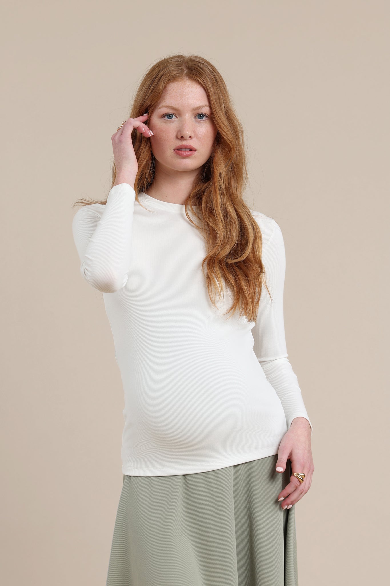 Hazel Maternity Tee in White