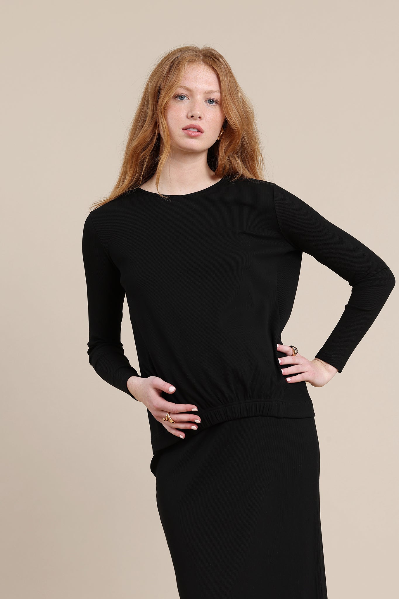 Willow Maternity Top in Black