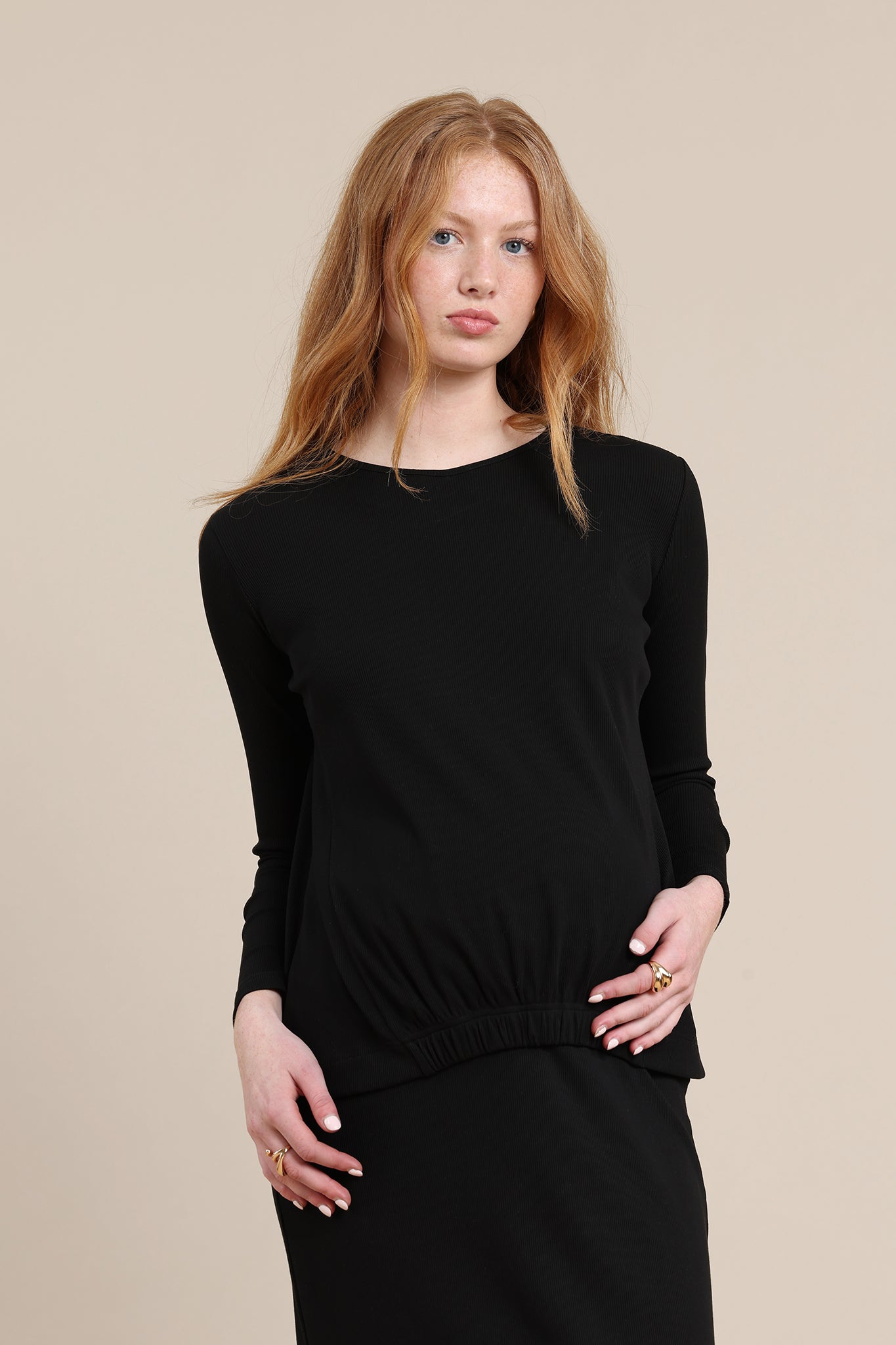 Willow Maternity Top in Black