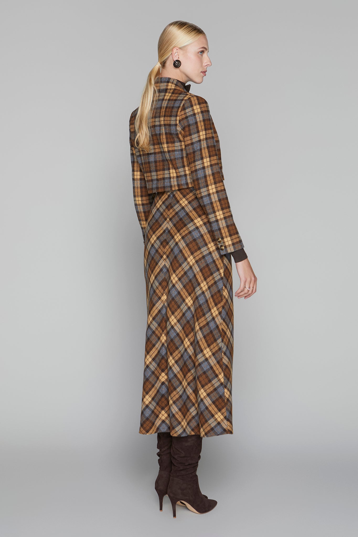Briar Maxi Skirt in Cocoa / Cinnamon Plaid