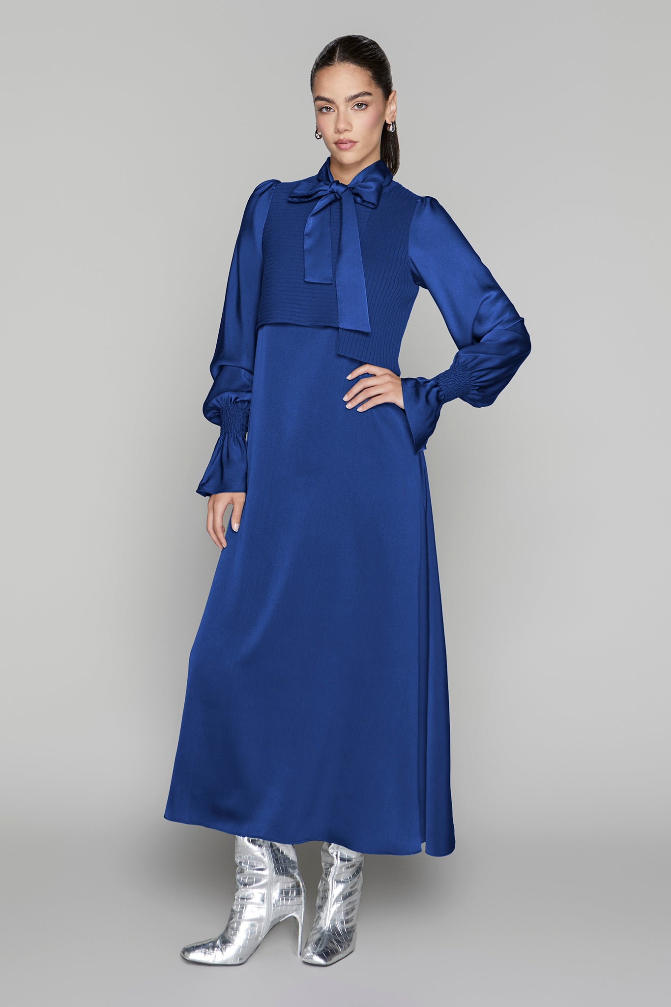 Claremont Dress in Elderberry