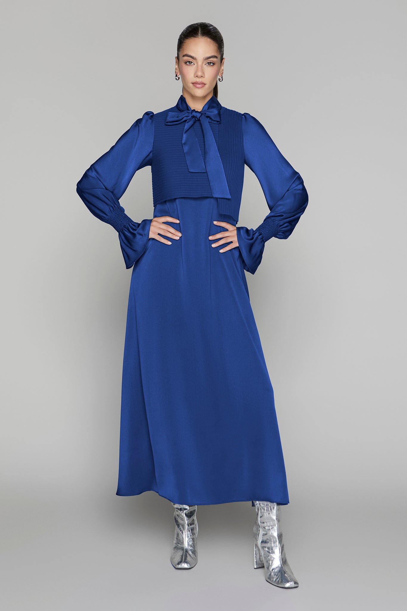 Claremont Dress in Elderberry