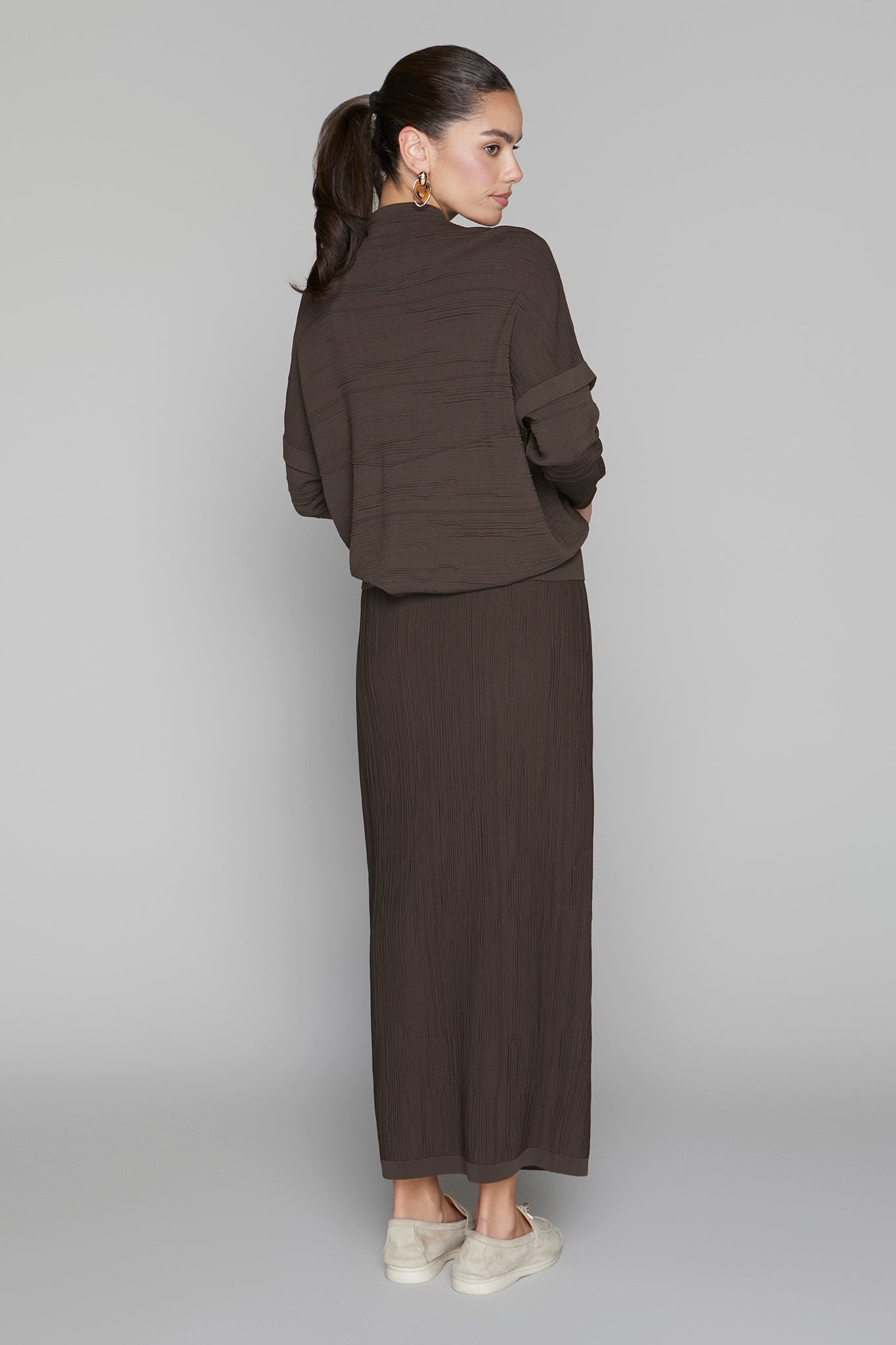 Canton Zip Top in Cocoa