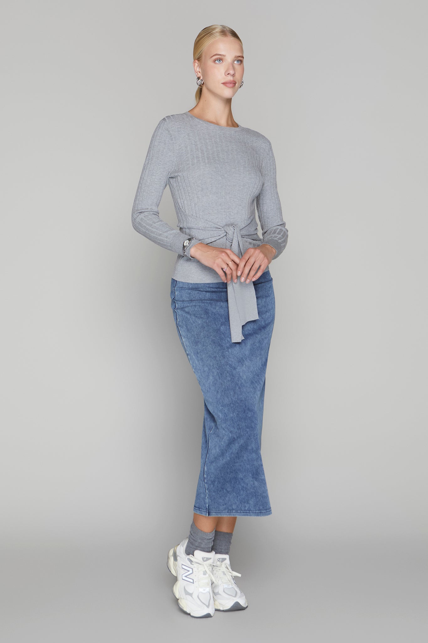 Palmer Sweater in Feather Gray