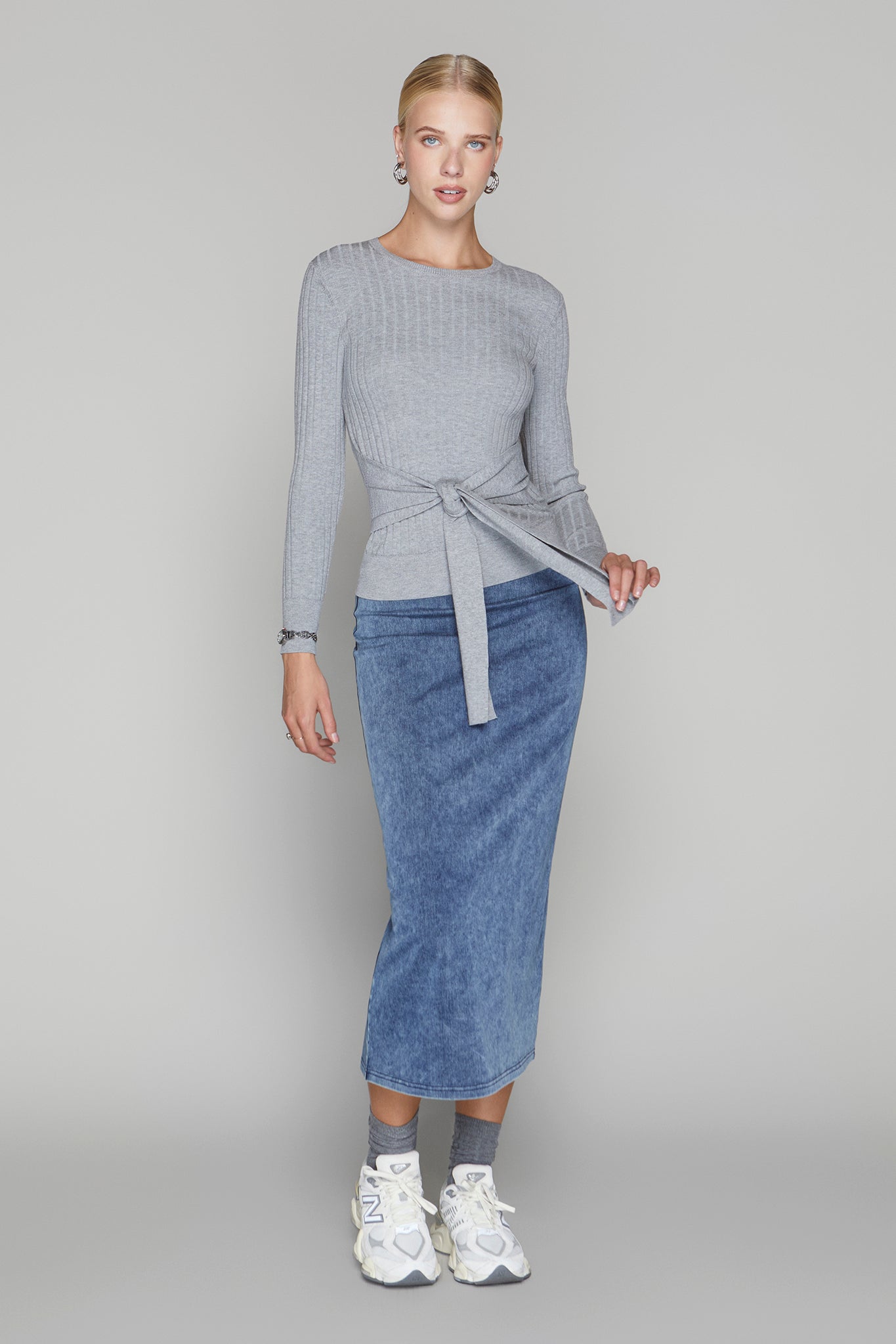 Palmer Sweater in Feather Gray