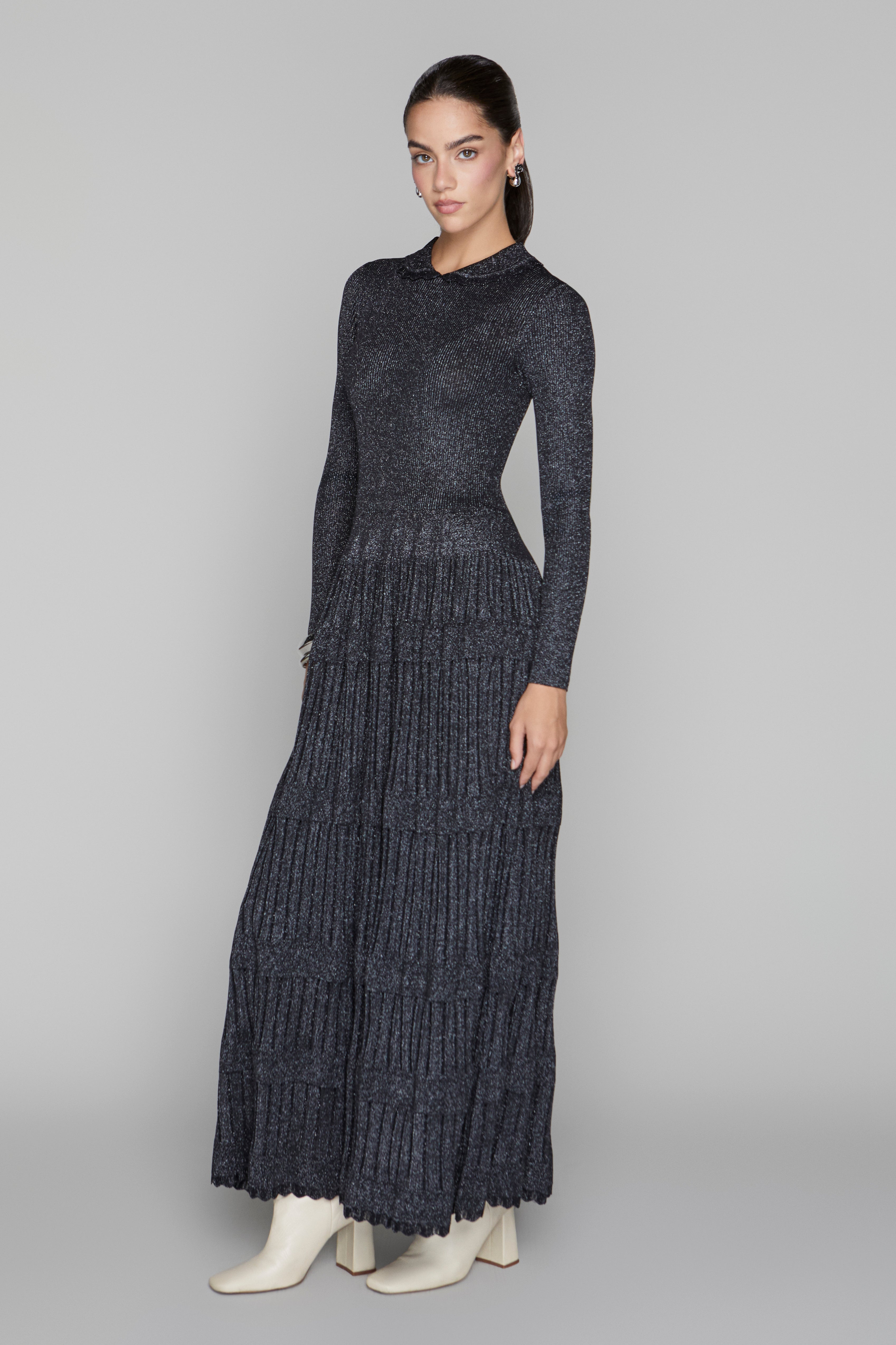 Ellery Dress in Metallic Black