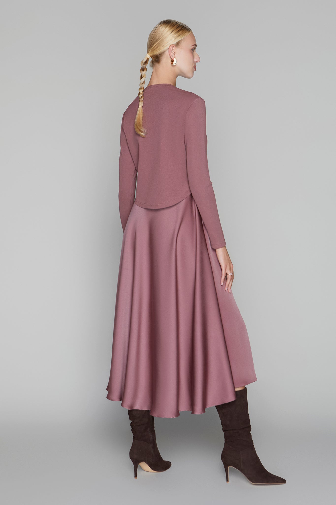 Sahara Maternity Dress in Mulberry