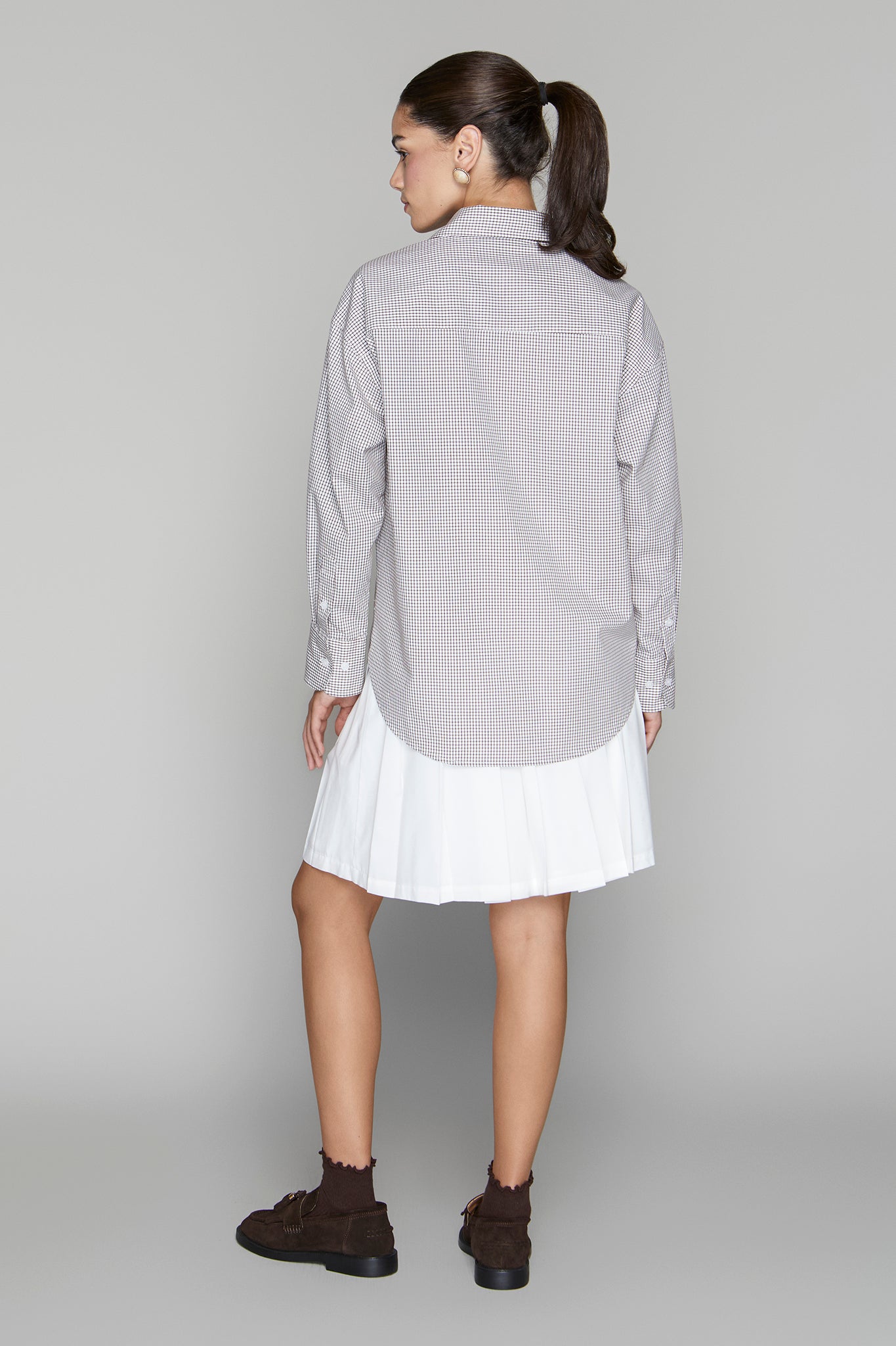 Spencer Blouse in Cocoa Check