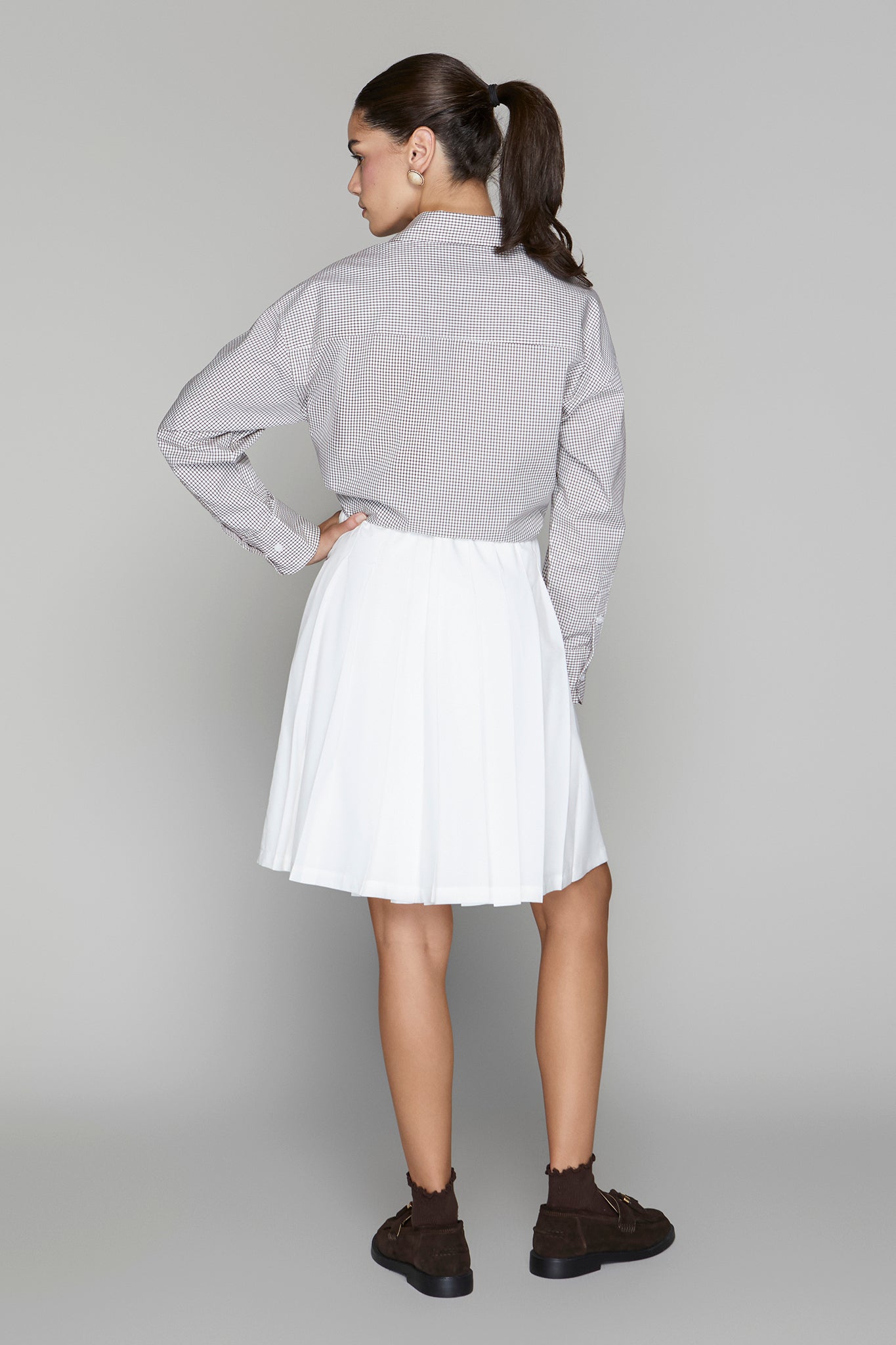 Spencer Blouse in Cocoa Check