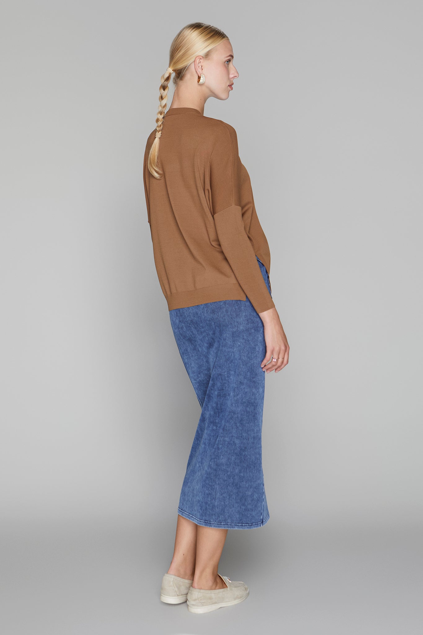 Sapphire Maternity Skirt in Dark Wash Denim
