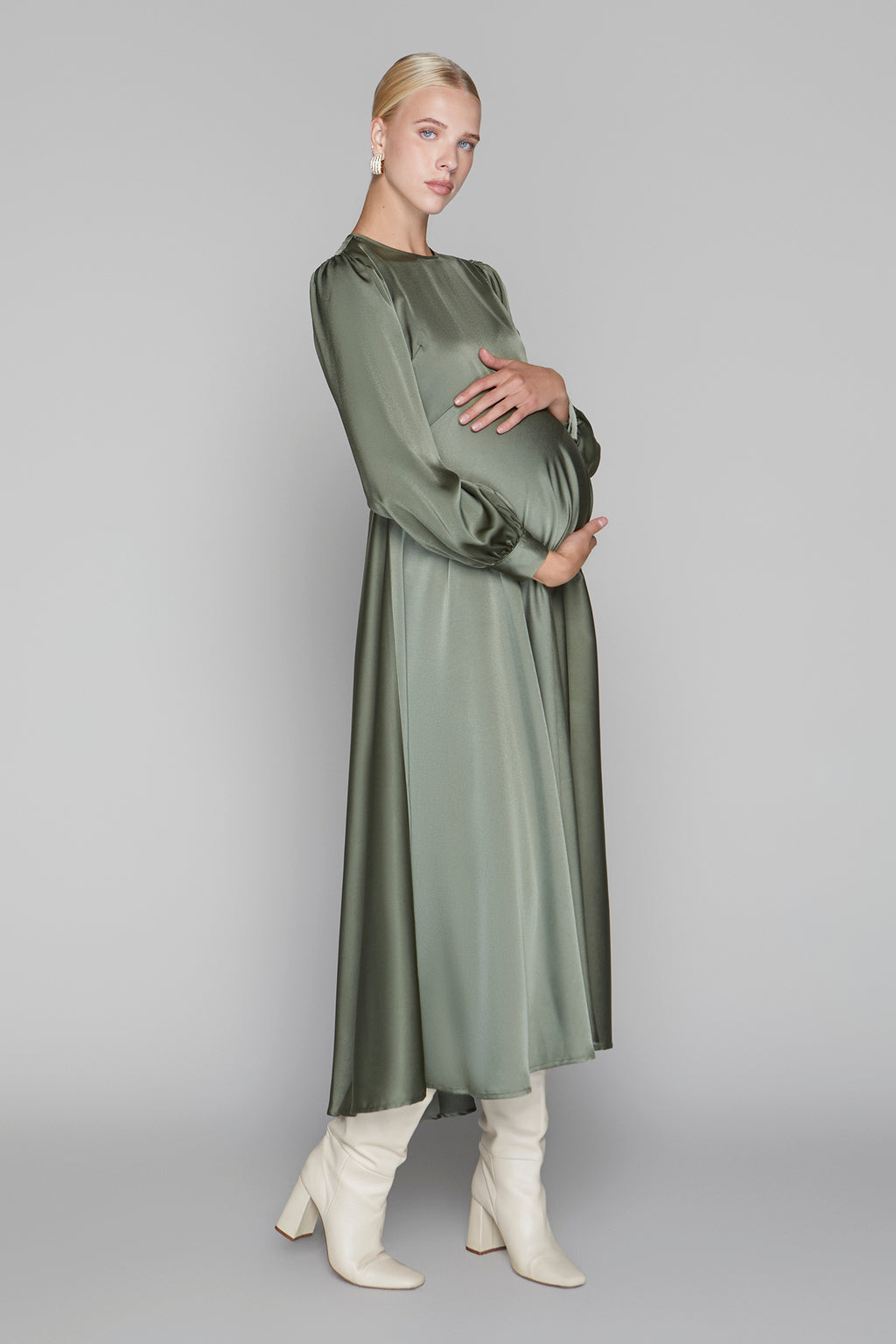 green maternity dresses Arden Dress in Olive Olive / M Women's White/Green patterned Tie-belt Lace Teal Prom Dresses Our Cara Maternity Emerald Tamaño:Small / UK-AU 8 / US 4