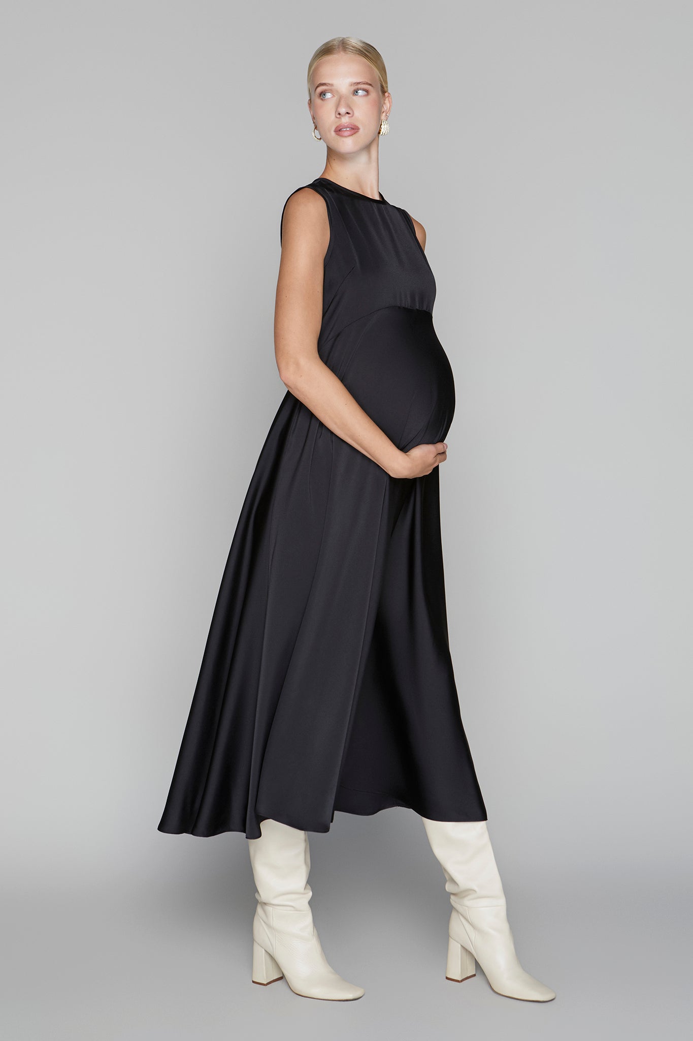 Monroe Maternity Dress in Black