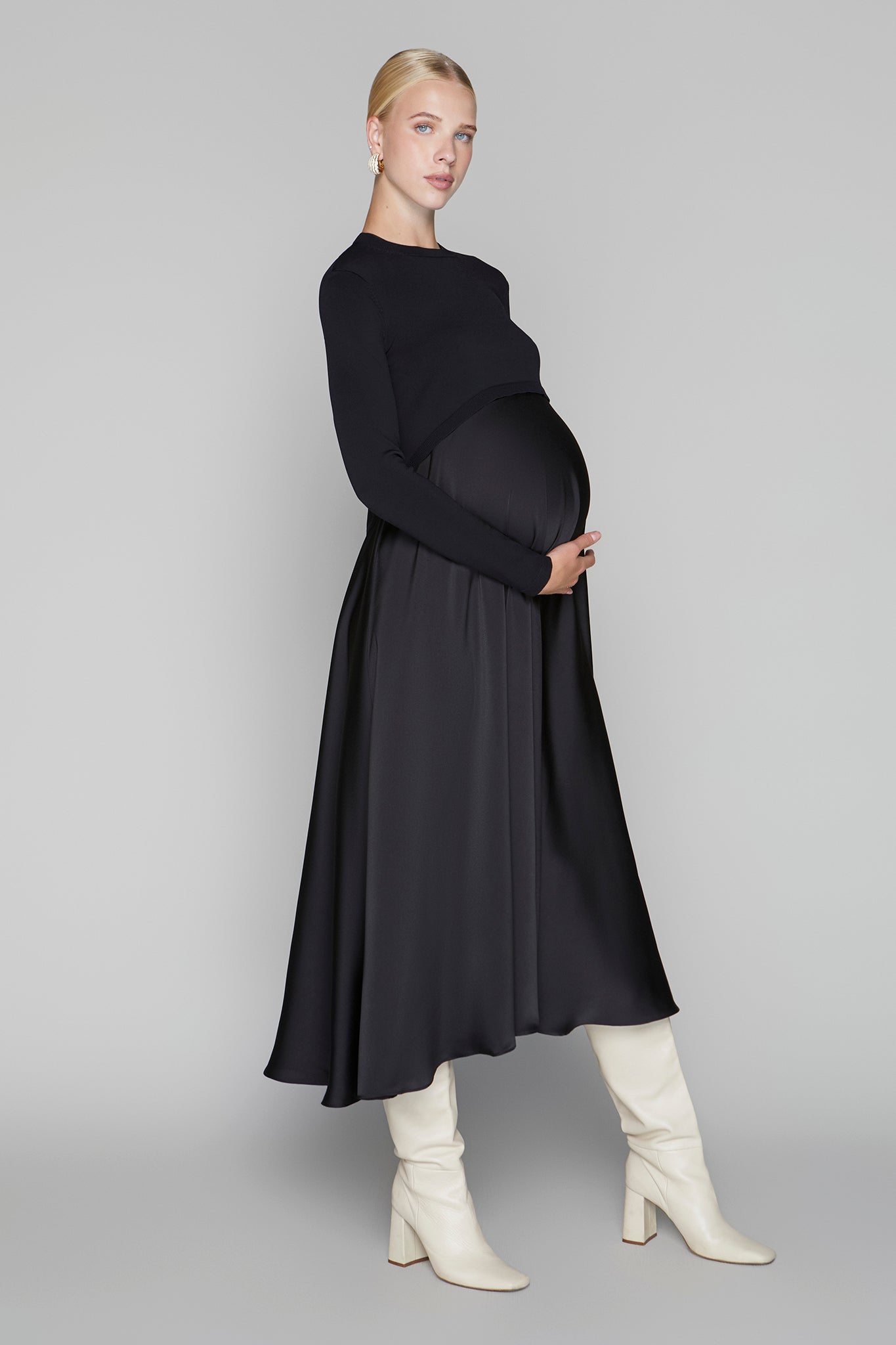 Monroe Maternity Top in Black