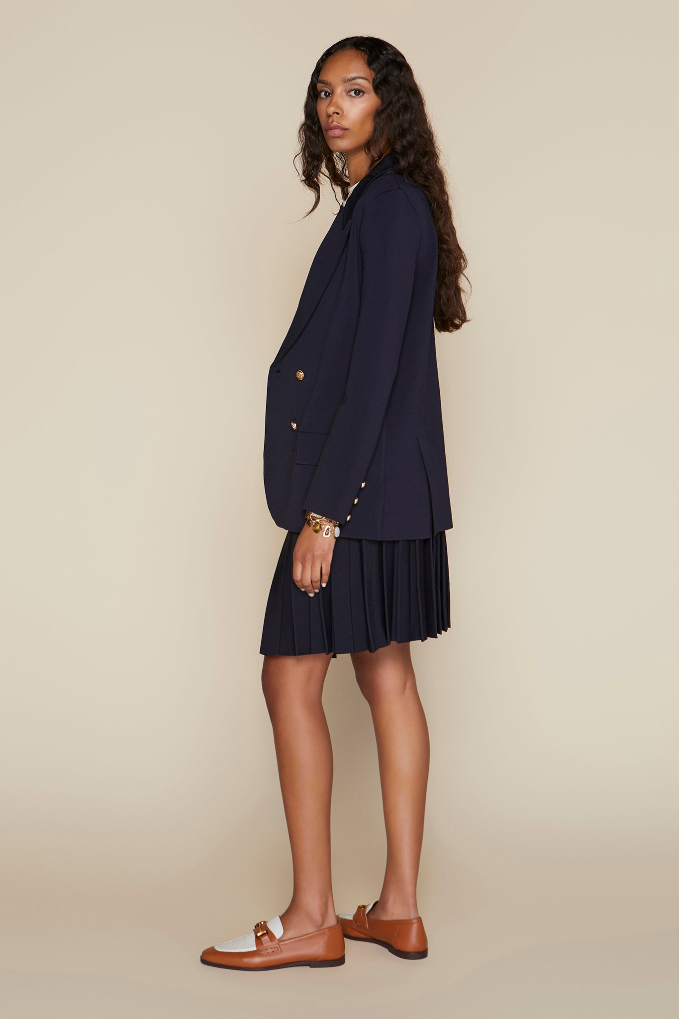 Maternity Infinity Skirt in Deep Indigo Navy