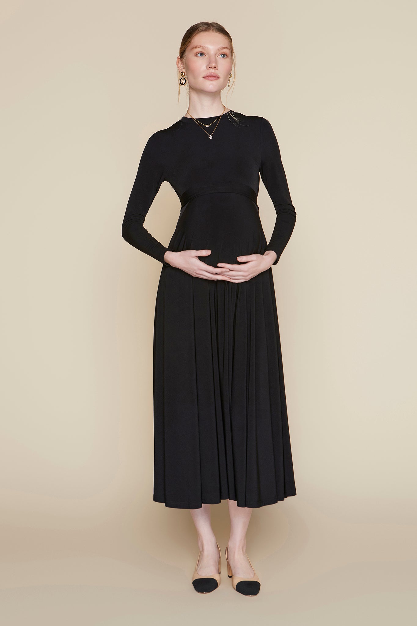 Samoa Maternity Dress in Black