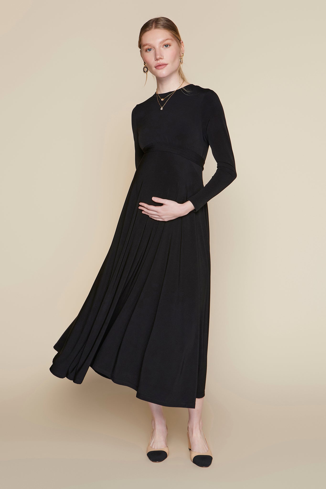 Samoa Maternity Dress in Black