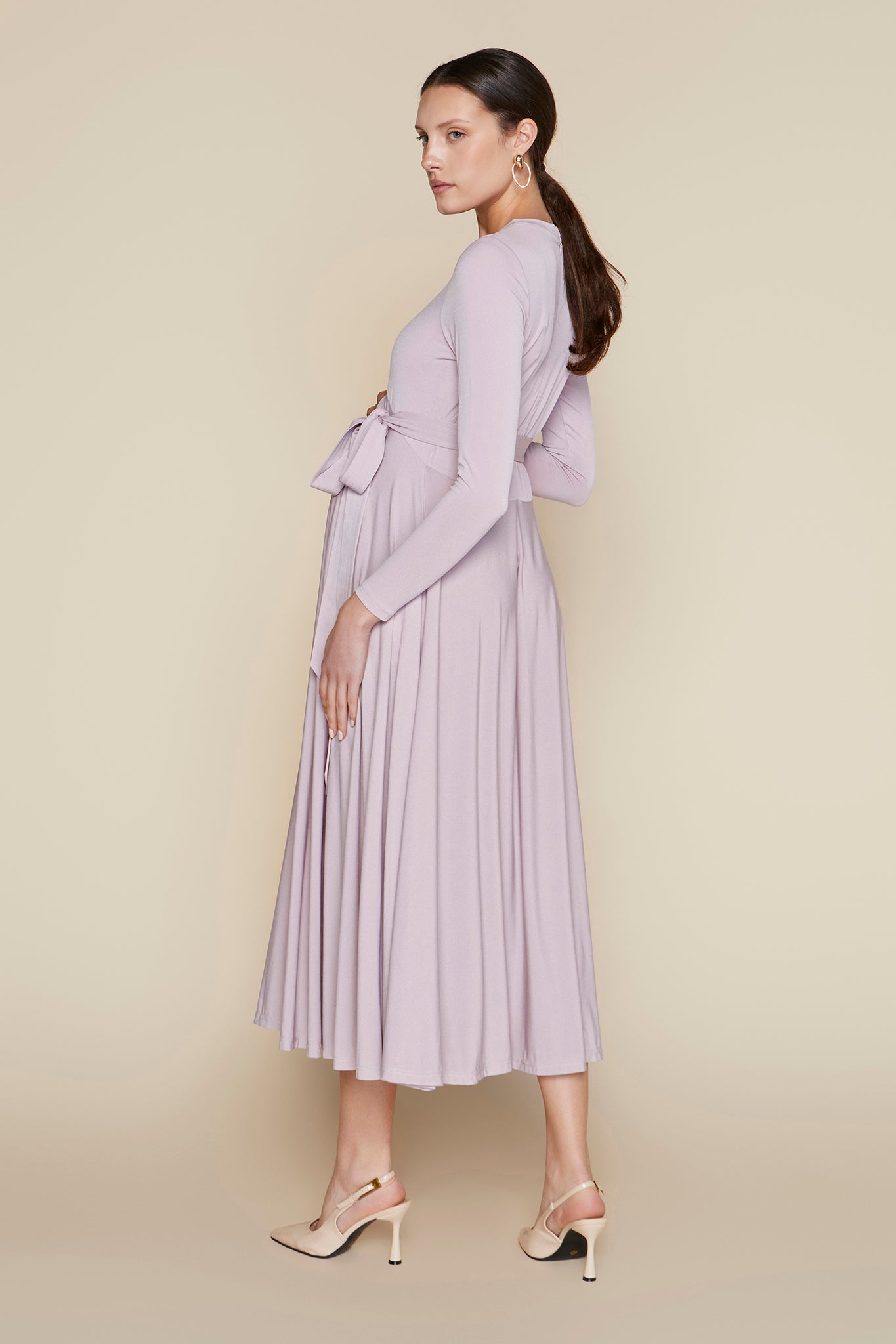 Samoa Maternity Dress in Powder Pink