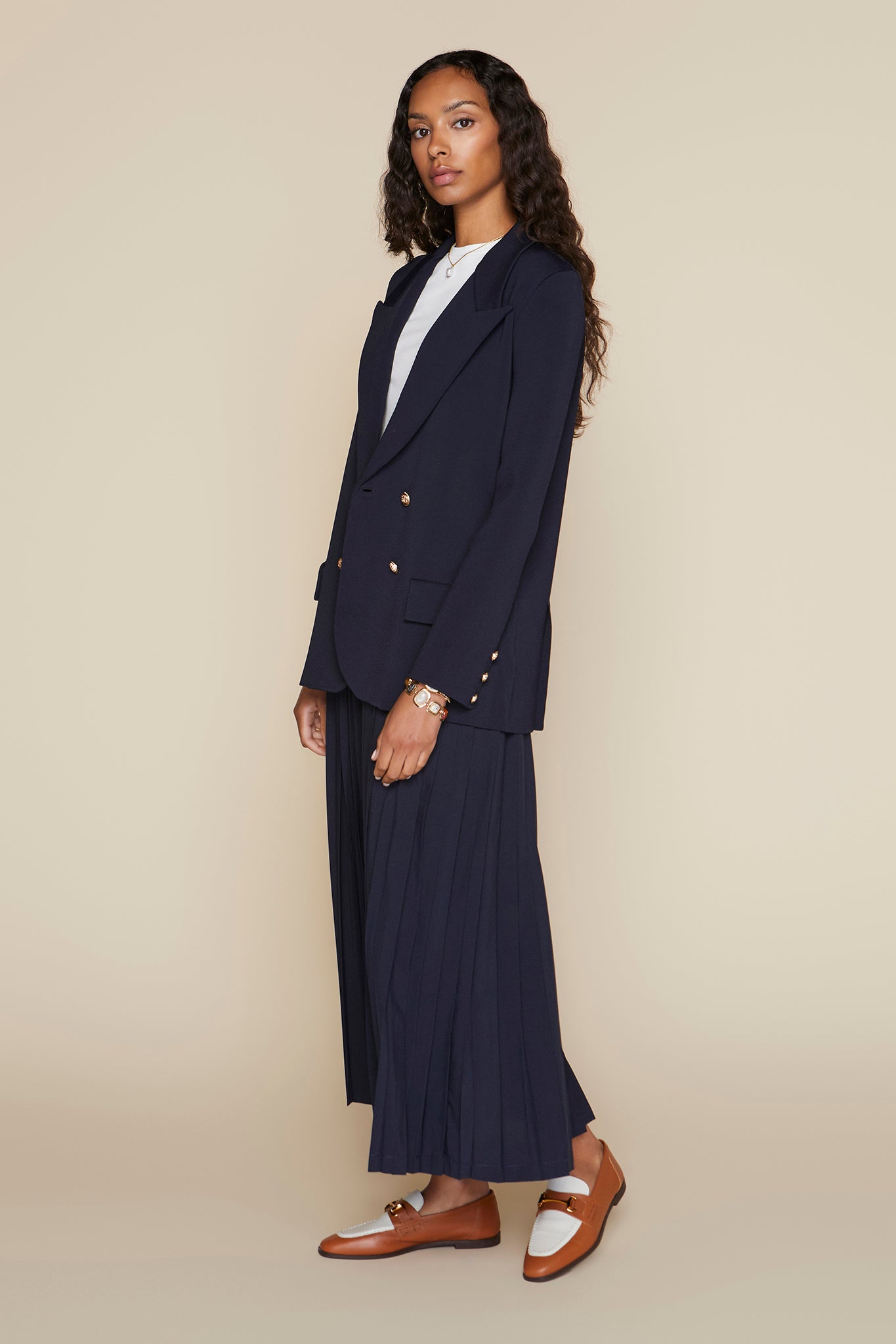 Maxi Rachel Skirt in Deep Indigo Navy