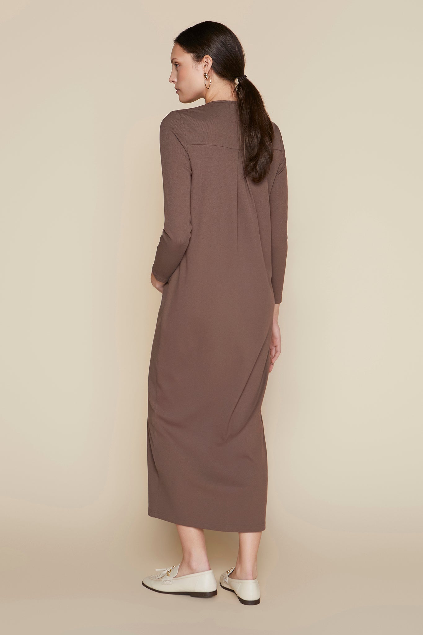 Avon Maternity Dress in Hazelnut