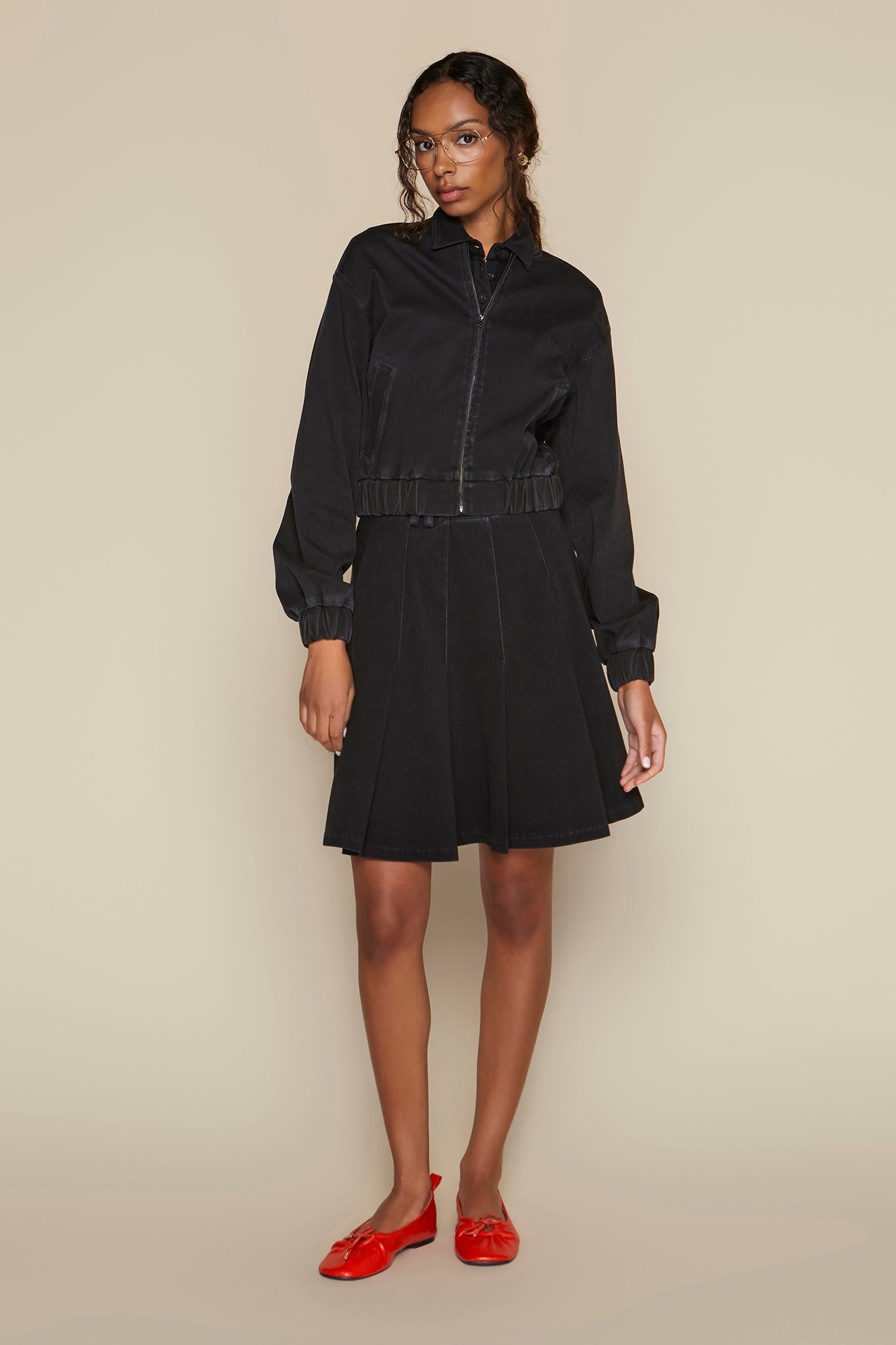 Sydney Skirt in Black Denim