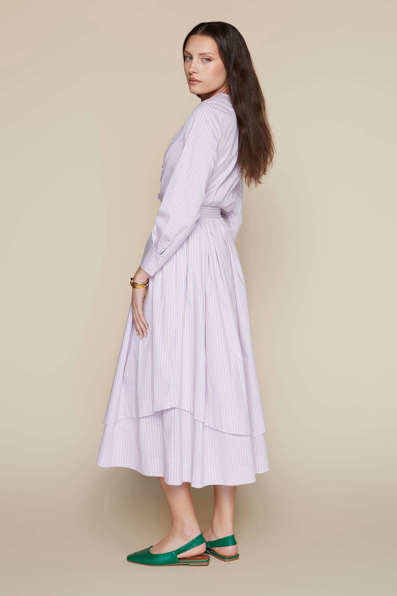 Moorea Skirt in Blush Stripe