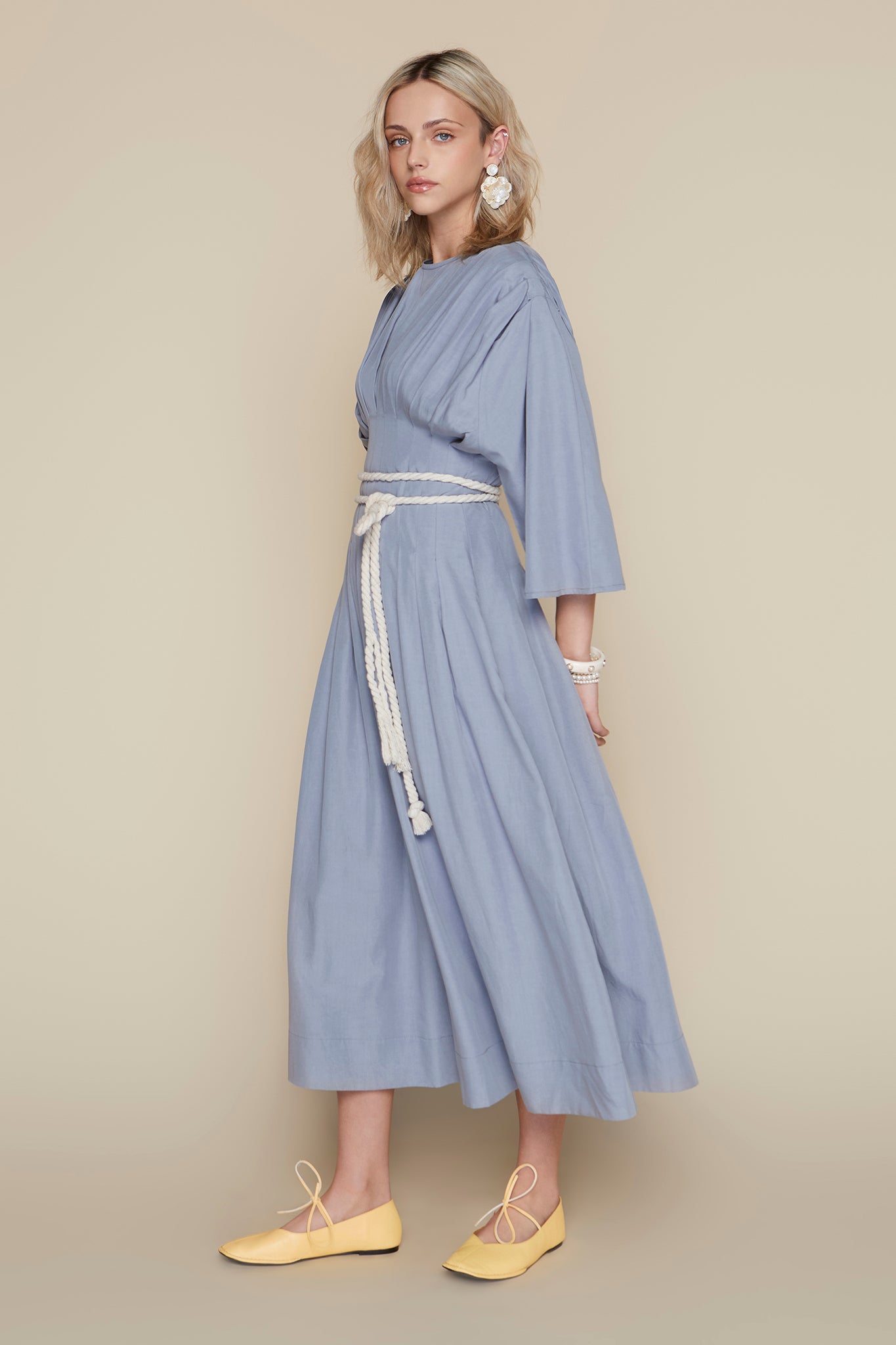 Havana Dress in Dusty Blue