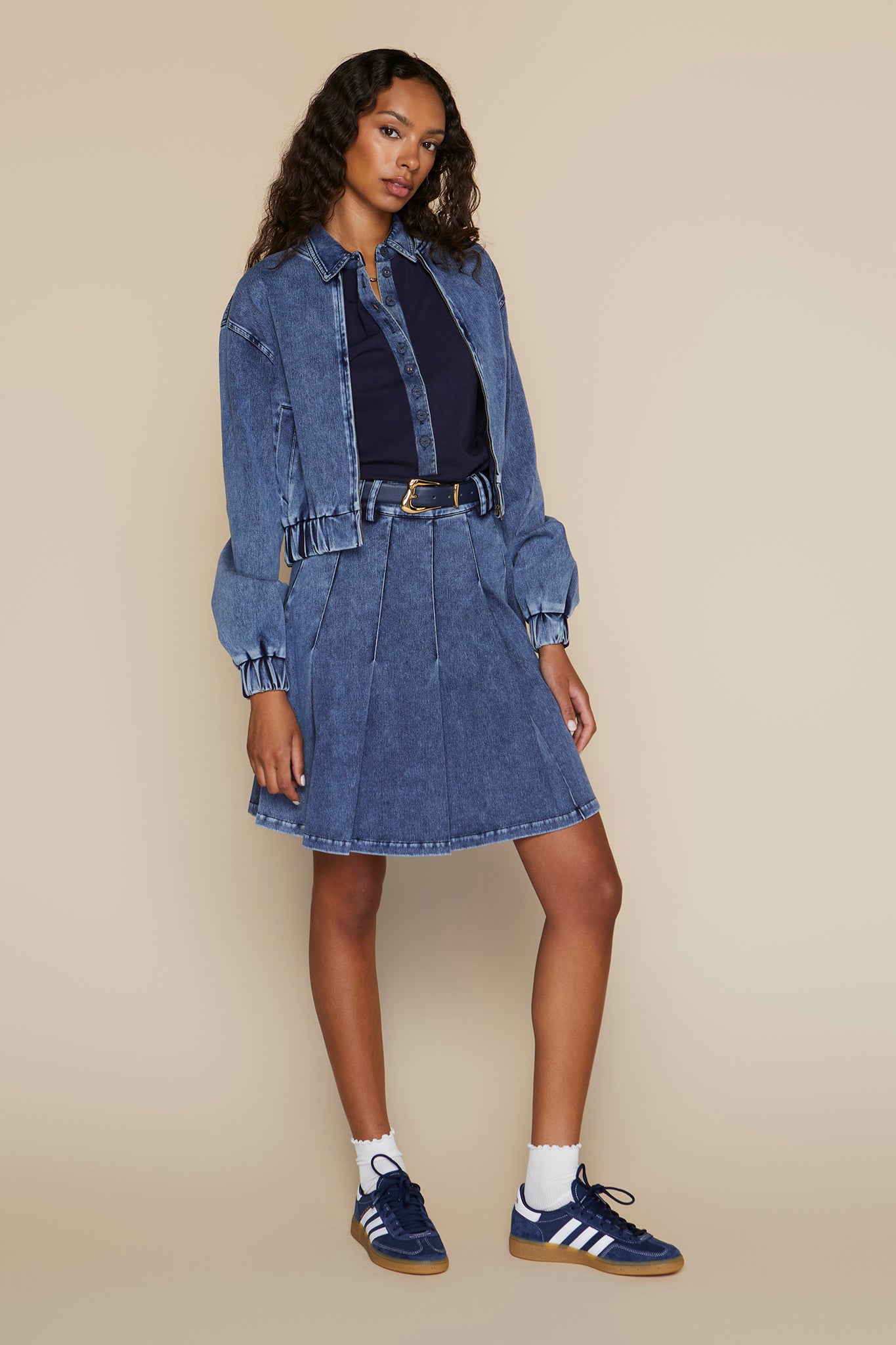 Ebro Bomber in Dark Wash Denim