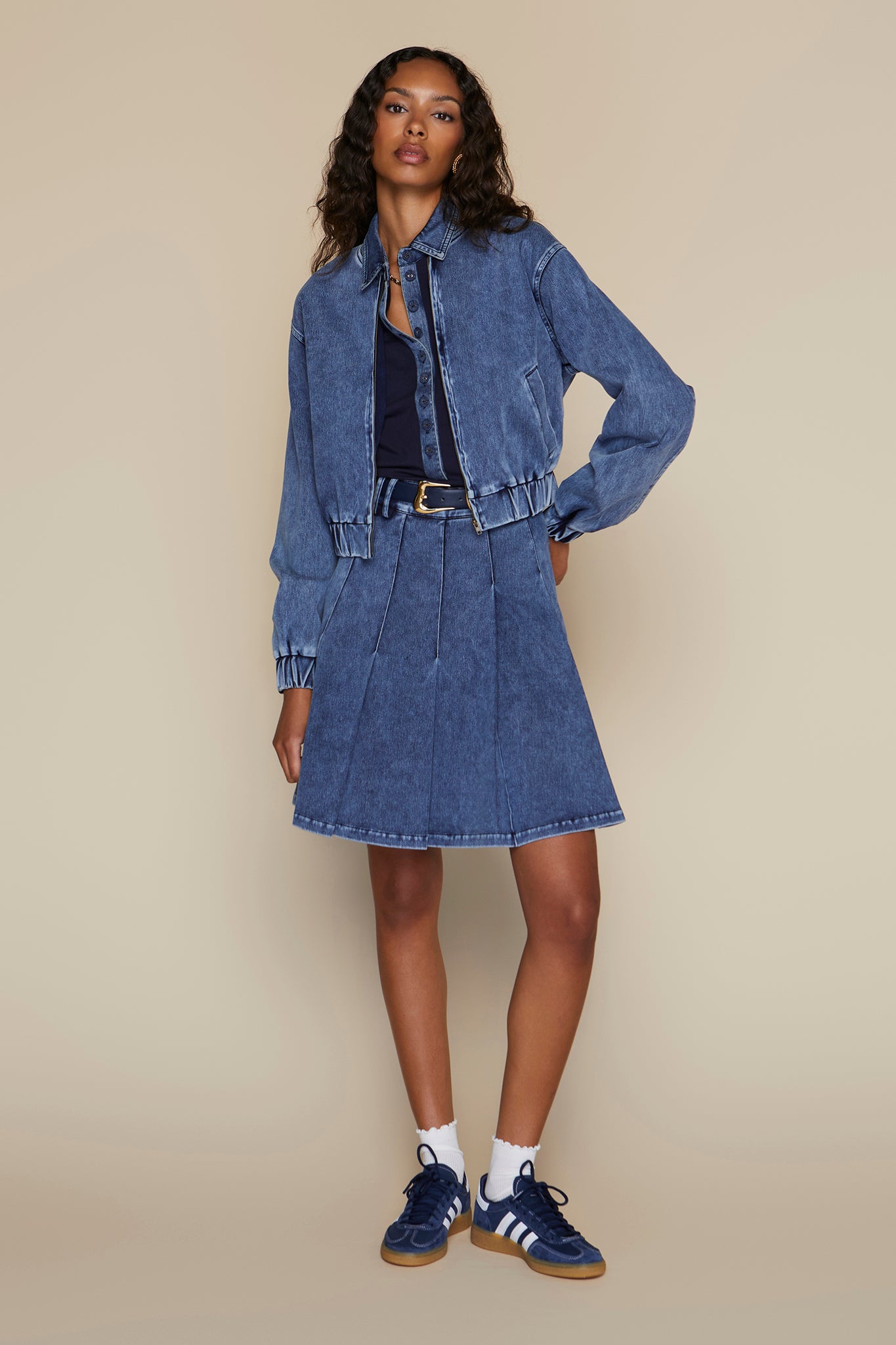 Sydney Skirt in Dark Wash Denim